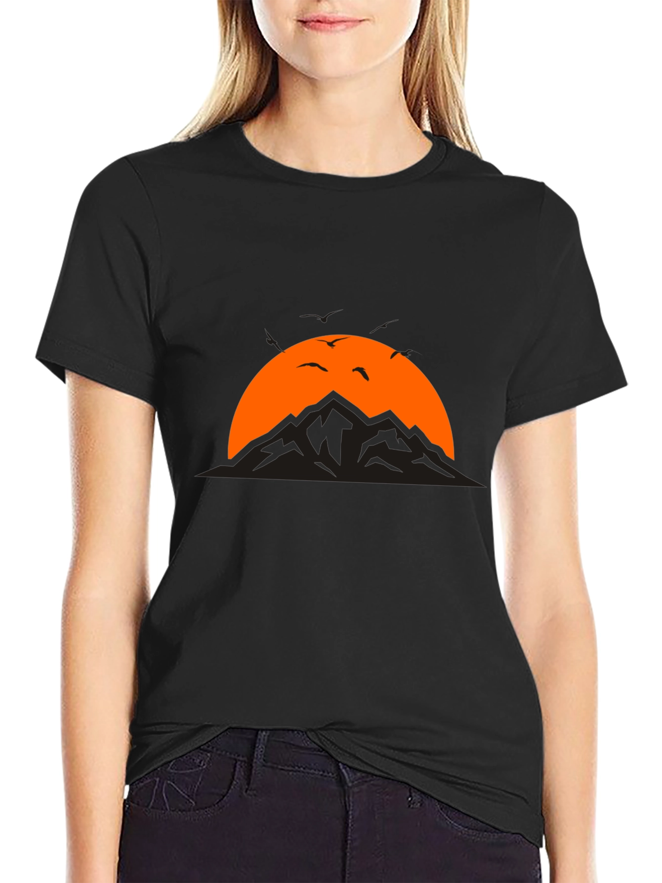 Black Mountain Sunset Graphic Tee - Black T-Shirt view 2