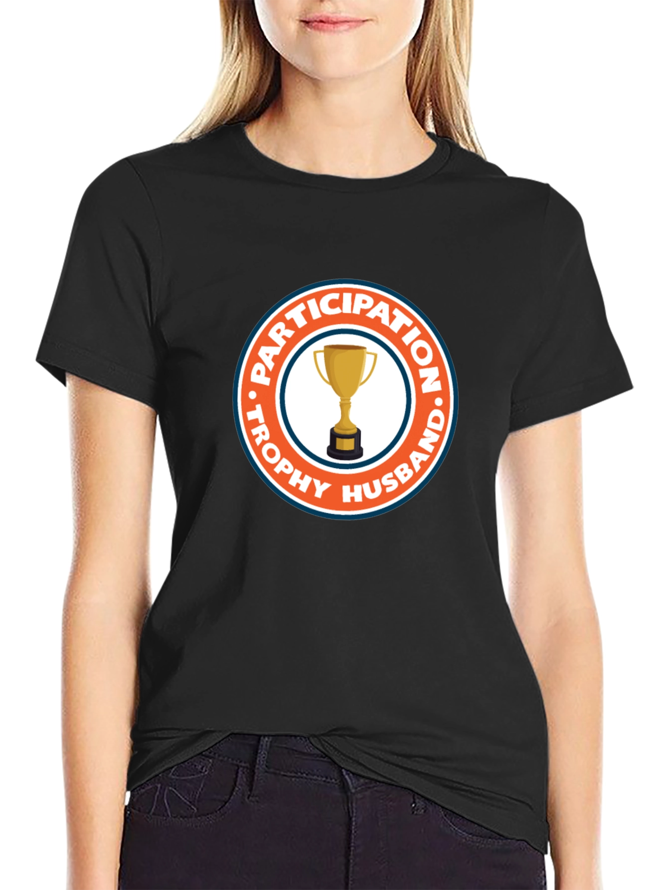 Black Trophy Husband Participation Award Graphic Tee view 2