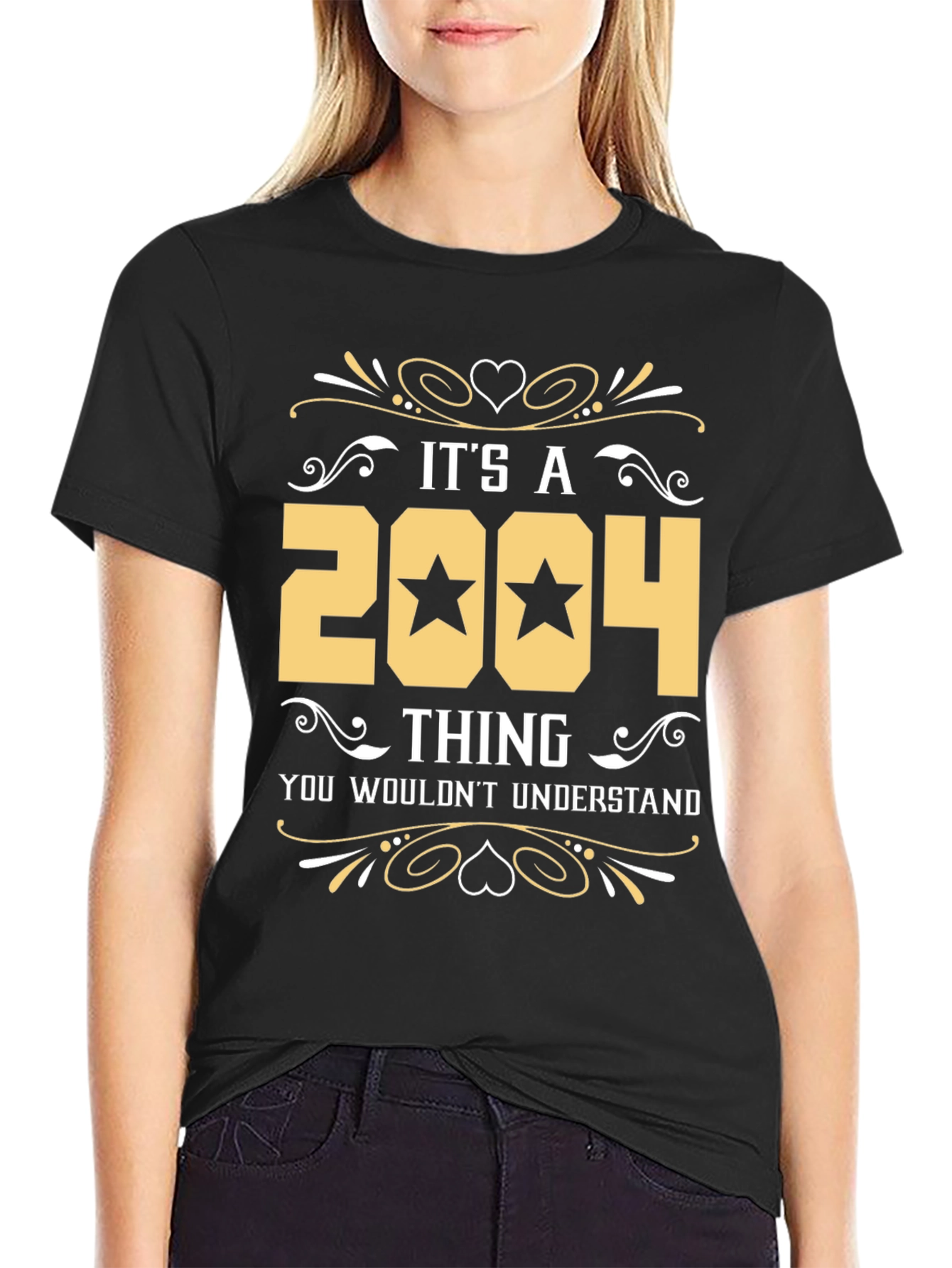 Black It's a 2004 Thing T-Shirt view 2