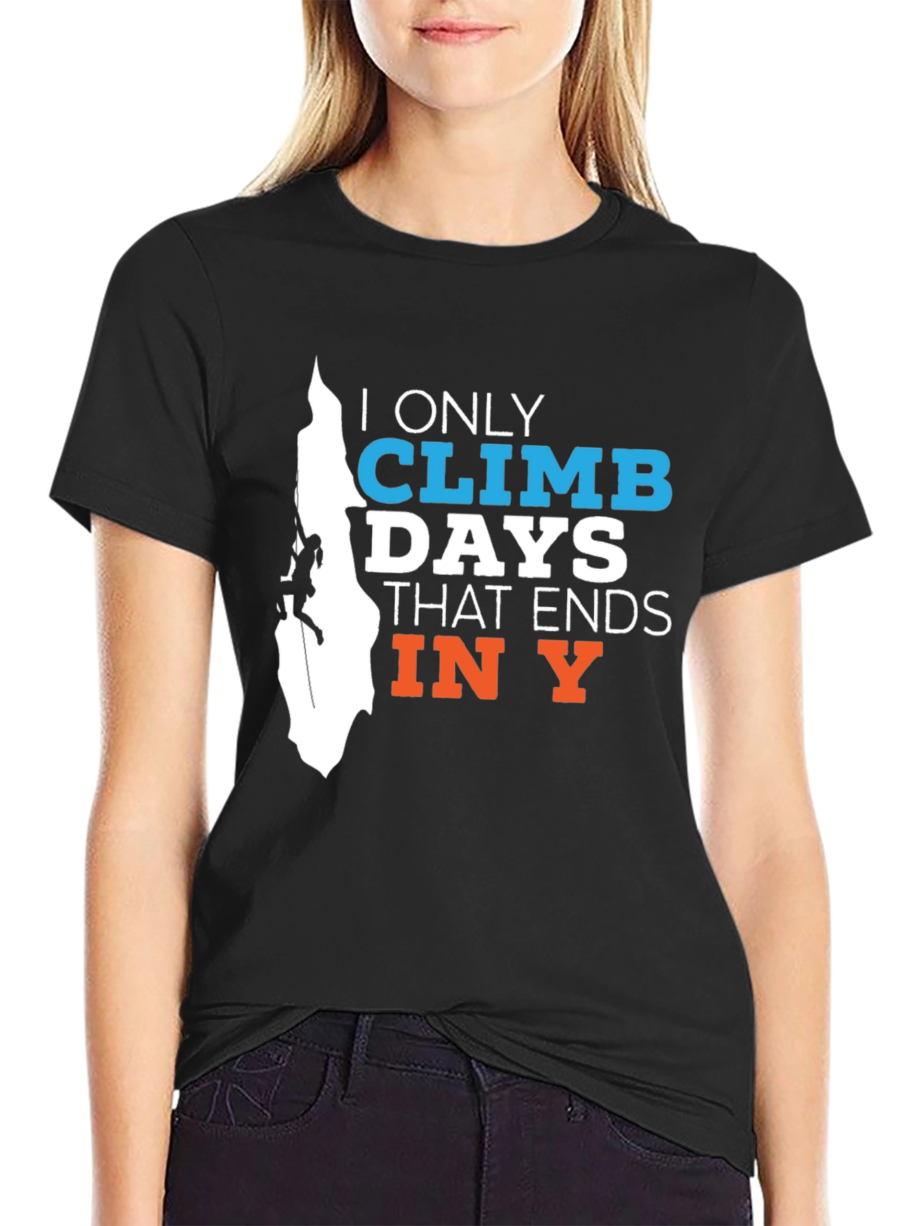 Black Climbing Days T-Shirt - Ends in Y view 2