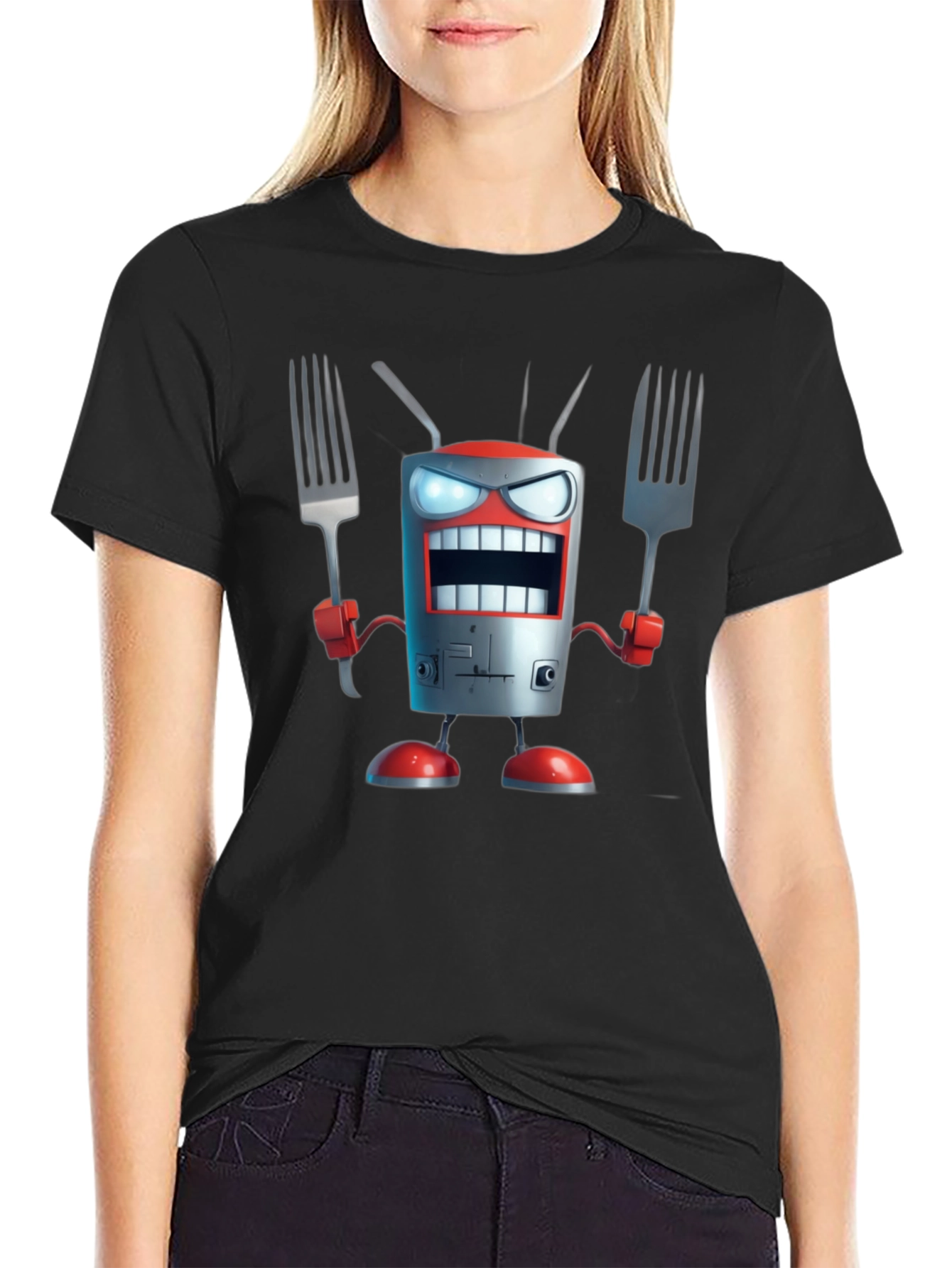 Robot Chef T-Shirt - Funny Cartoon Design - 2