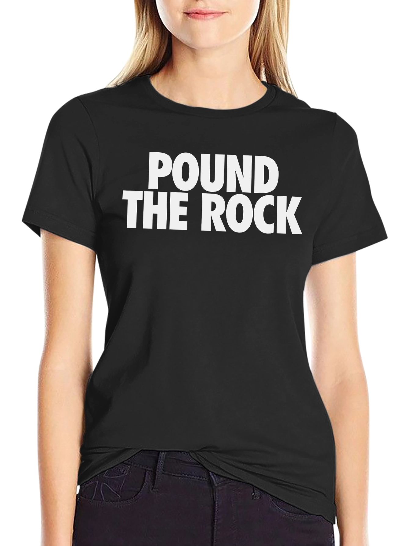 Black Pound the Rock Black Graphic Tee view 2