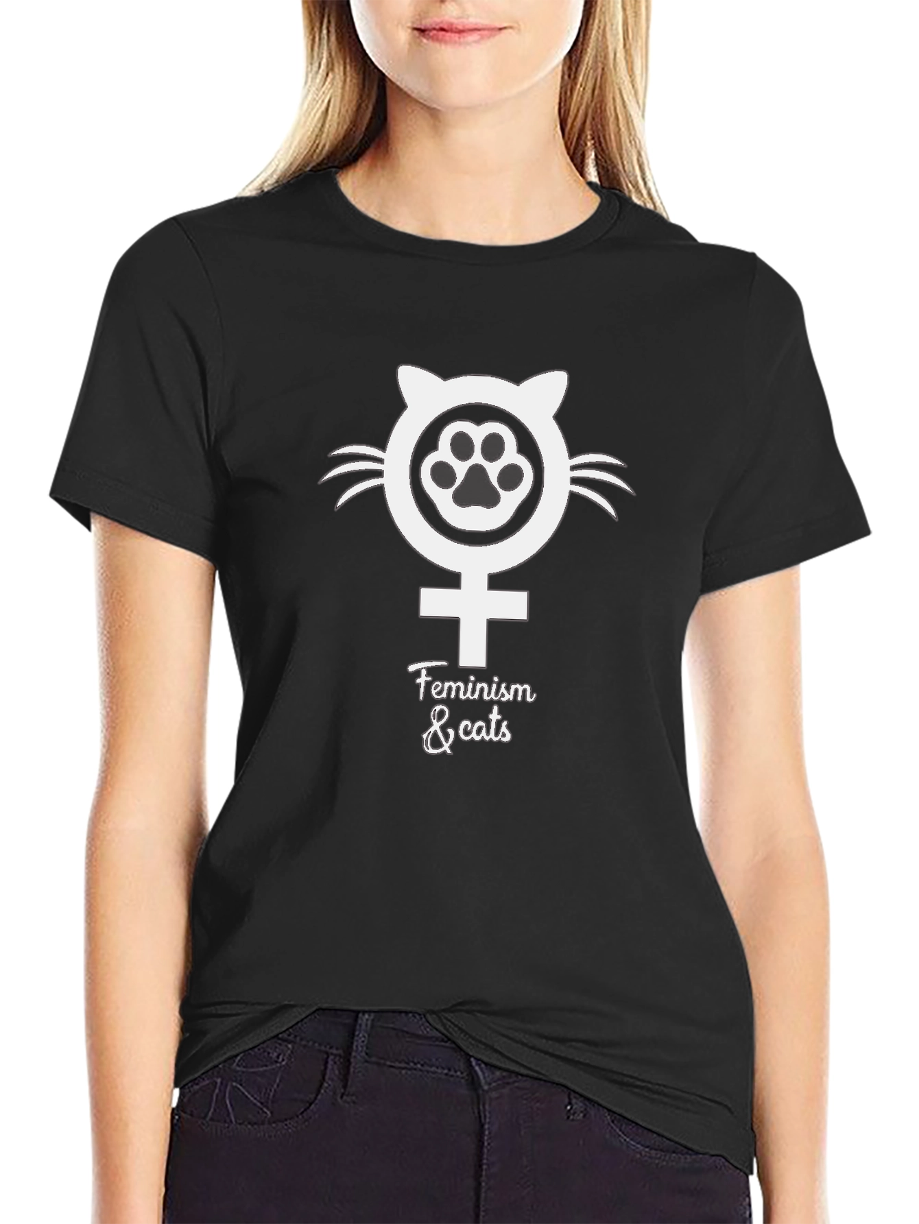 Feminism & Cats T-Shirt - Unique Graphic Tee - 2