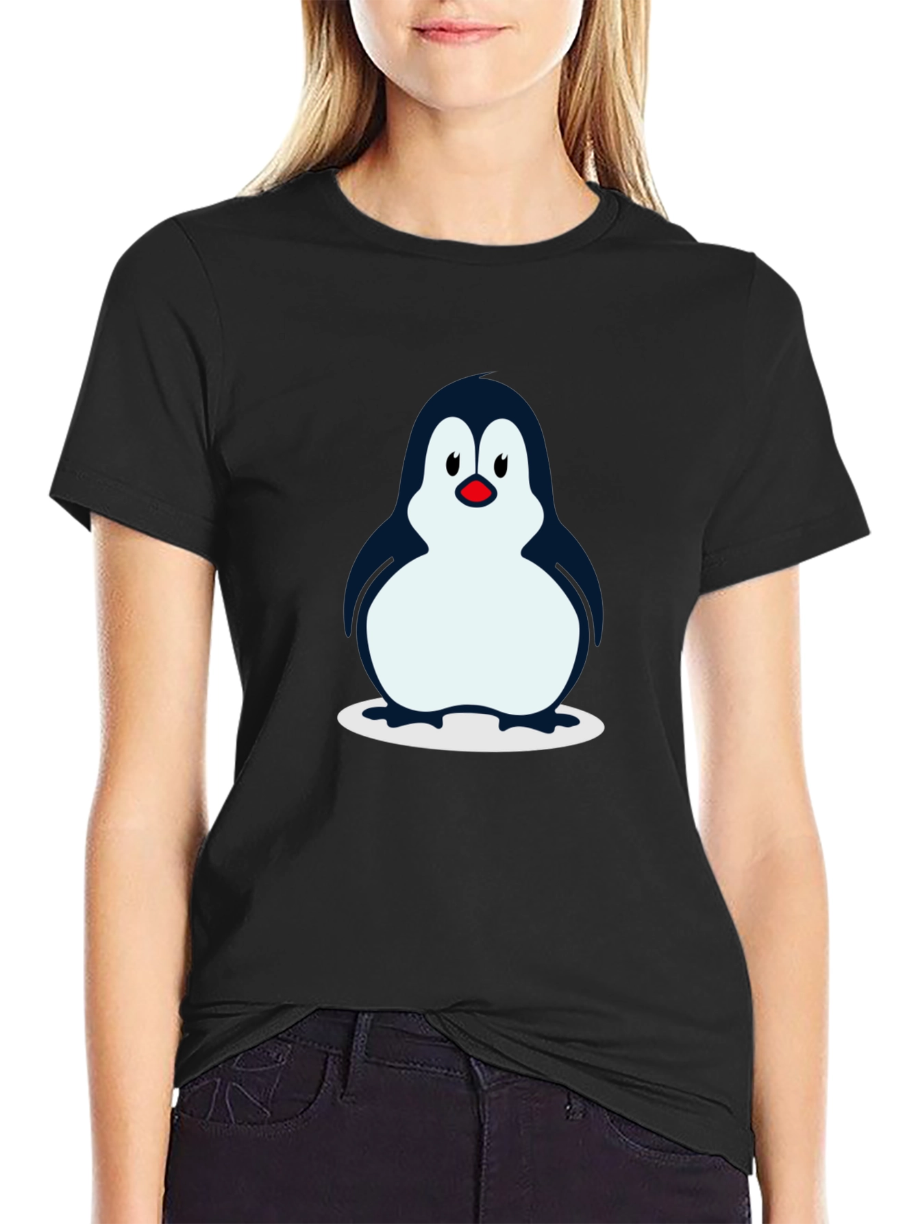 Black Penguin Graphic T-Shirt - Black view 2
