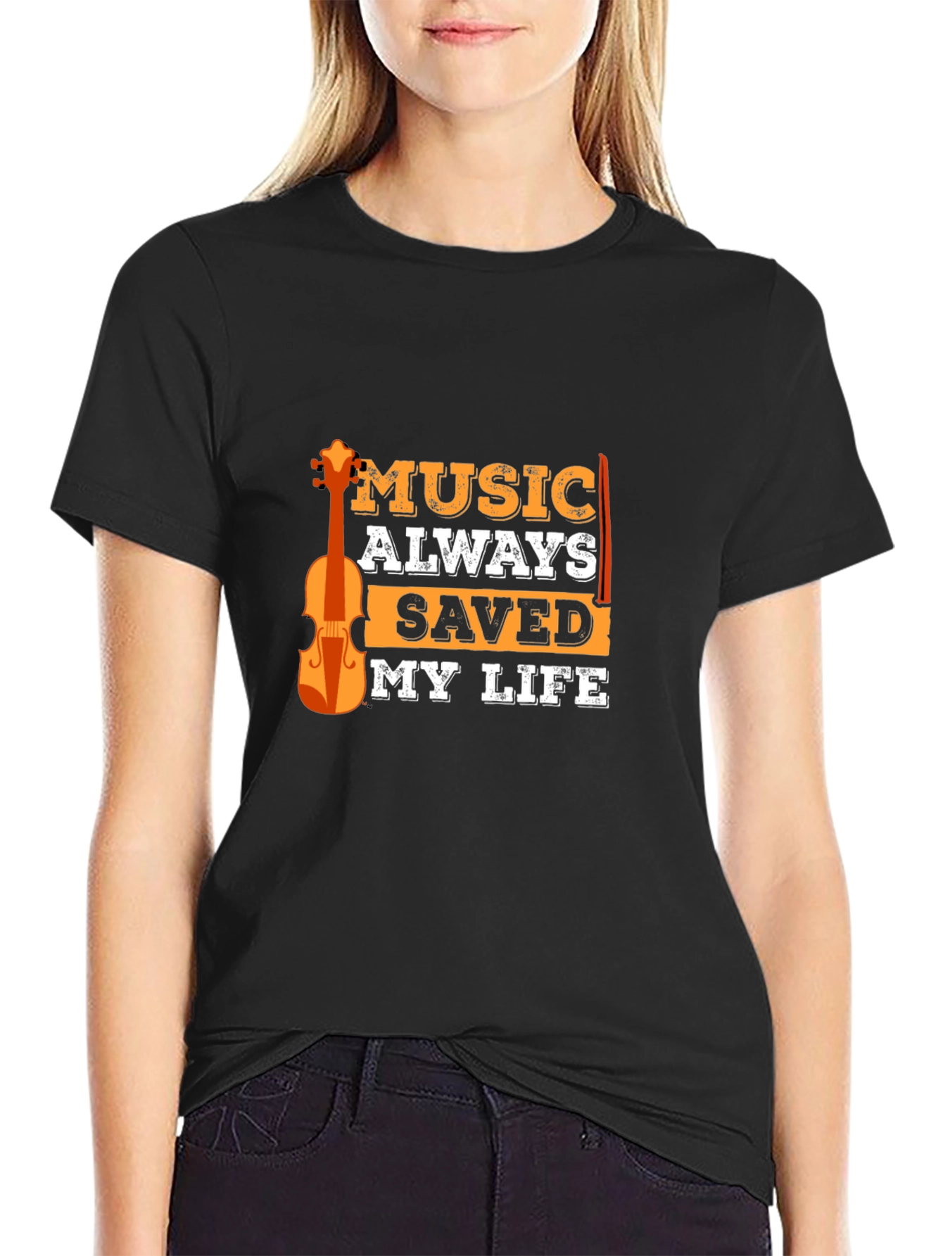 Black Music Saved My Life T-Shirt view 2