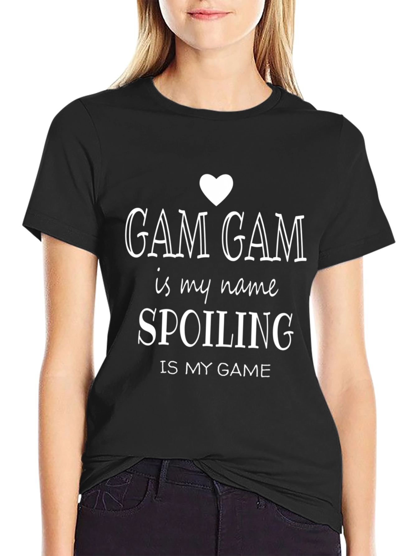 Black Gam Gam Spoiling Game Black T-Shirt view 2