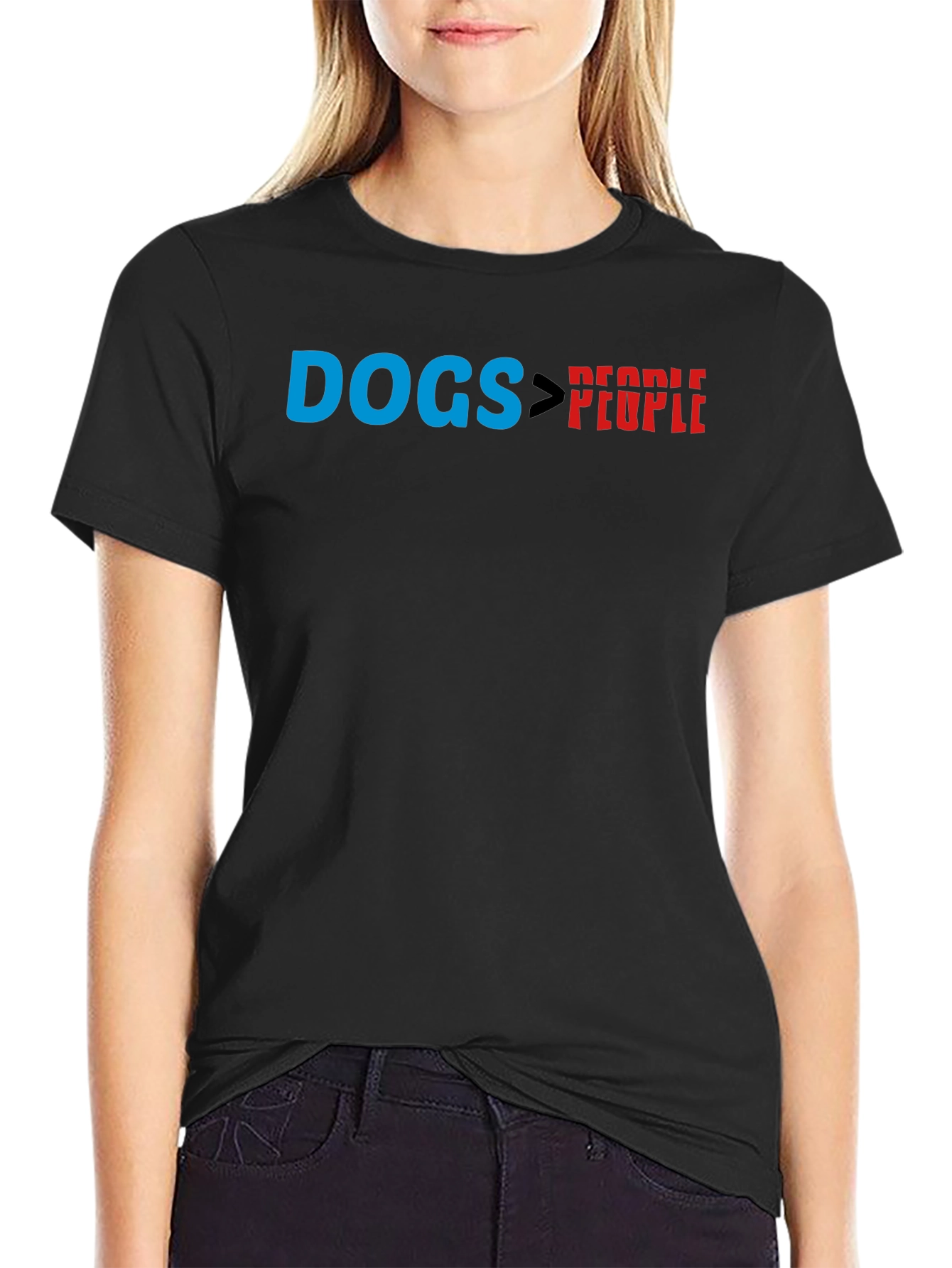 Black Dogs are Better T-Shirt - Black Graphic Tee view 2