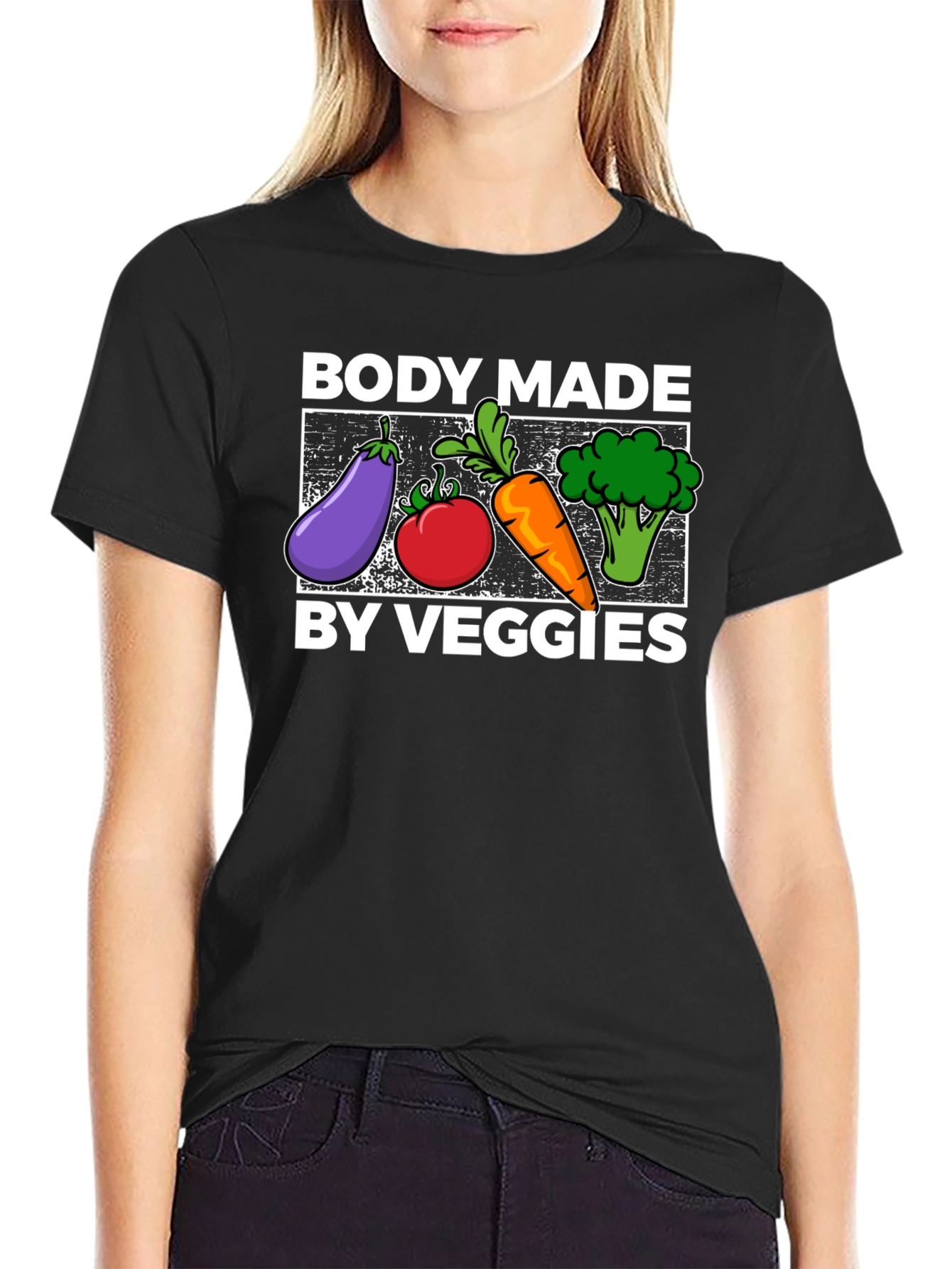 Body Made By Veggies Graphic T-Shirt - 2