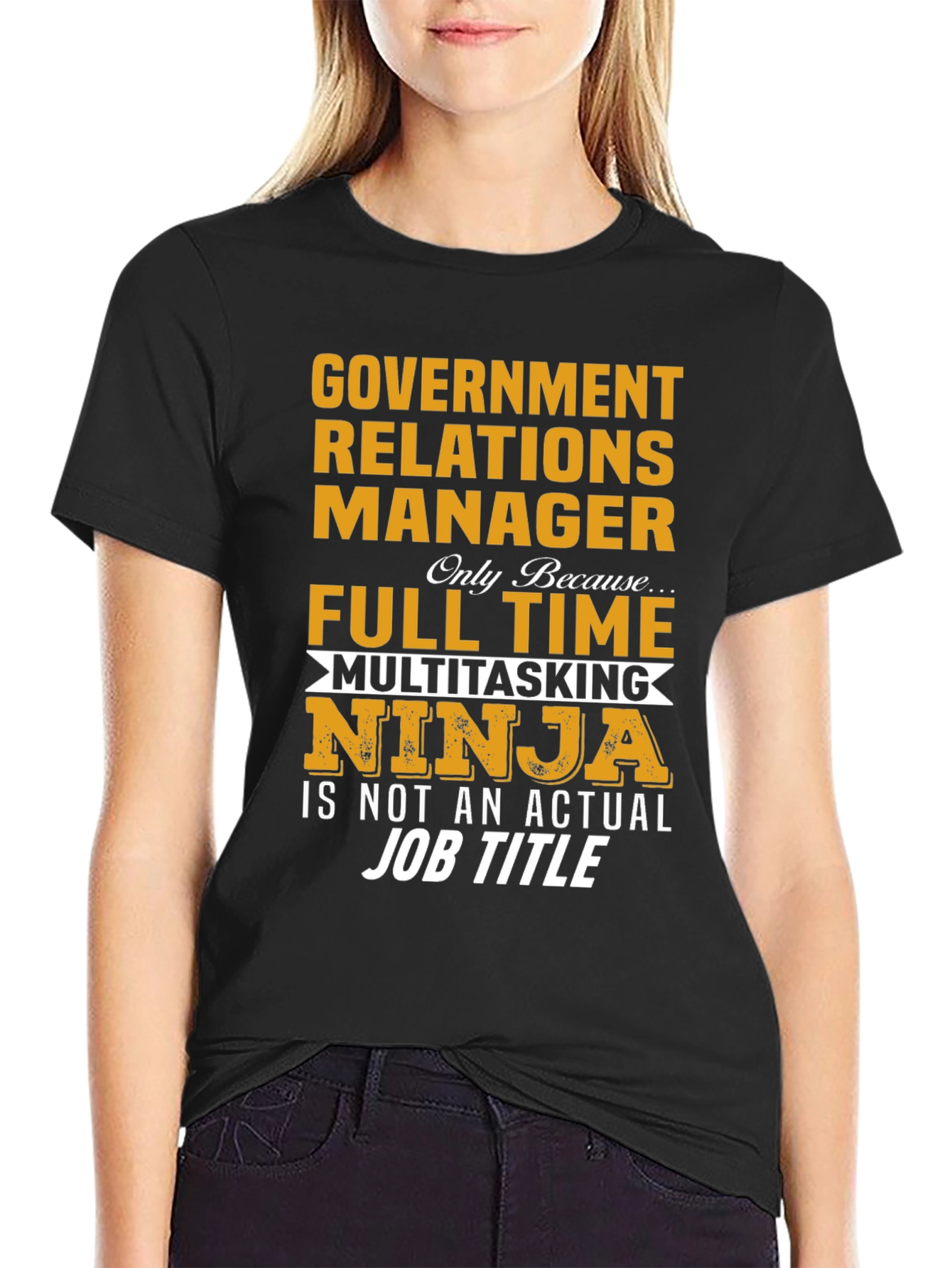Black Government Relations Manager T-Shirt view 2