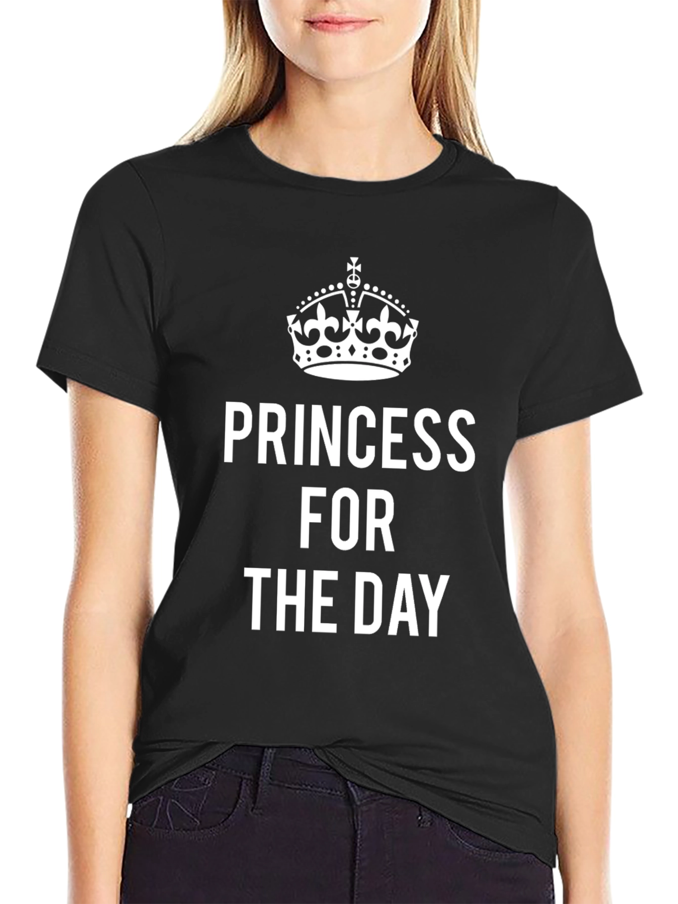 Black Princess For The Day Graphic T-Shirt view 2
