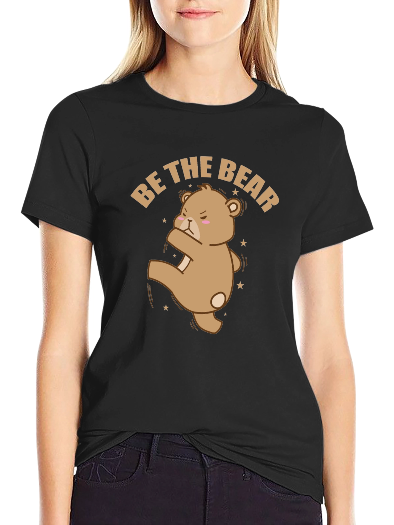 Black Be The Bear Funny Graphic Tee view 2