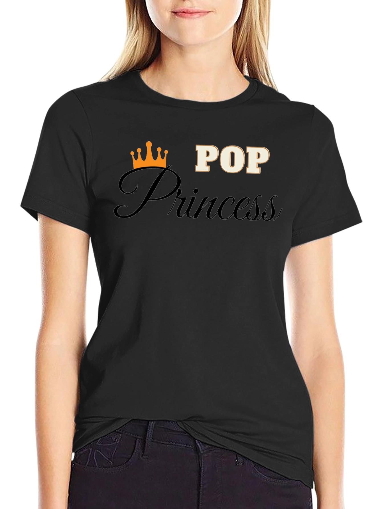 Black Pop Princess Graphic T-Shirt - Black view 2