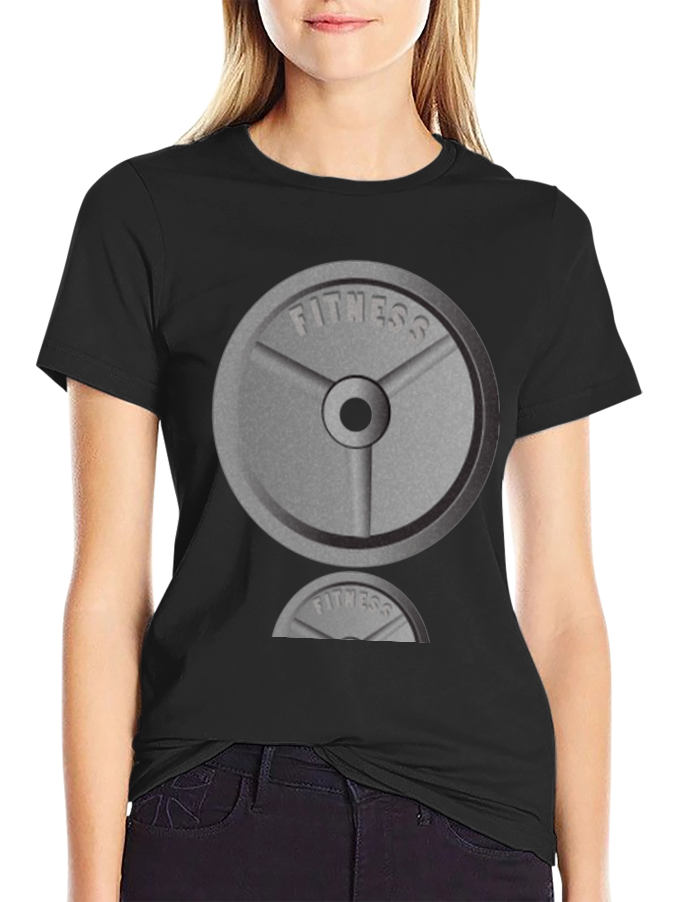 Fitness Weight Plate Graphic Tee - Gym Workout Shirt - 2