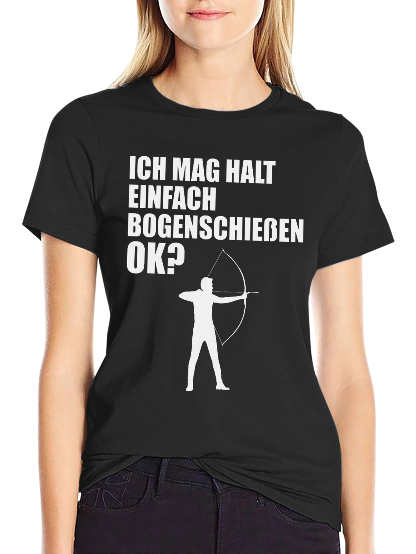 Black Archery T-Shirt - Ich Mag Halt Bogenschiessen OK? view 2