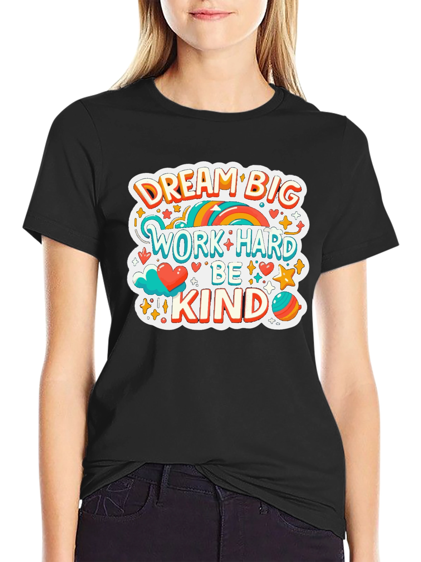 Black Dream Big Graphic Tee view 2