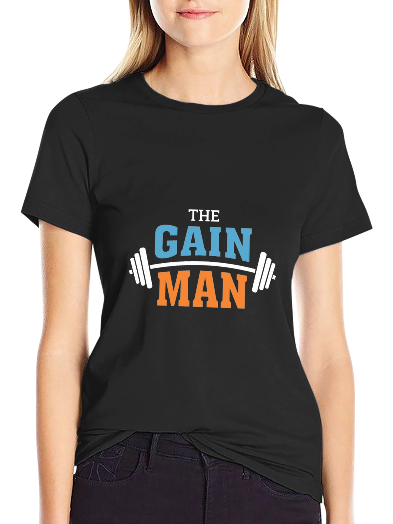 Black The Gain Man Black T-Shirt - Gym & Fitness Apparel view 2