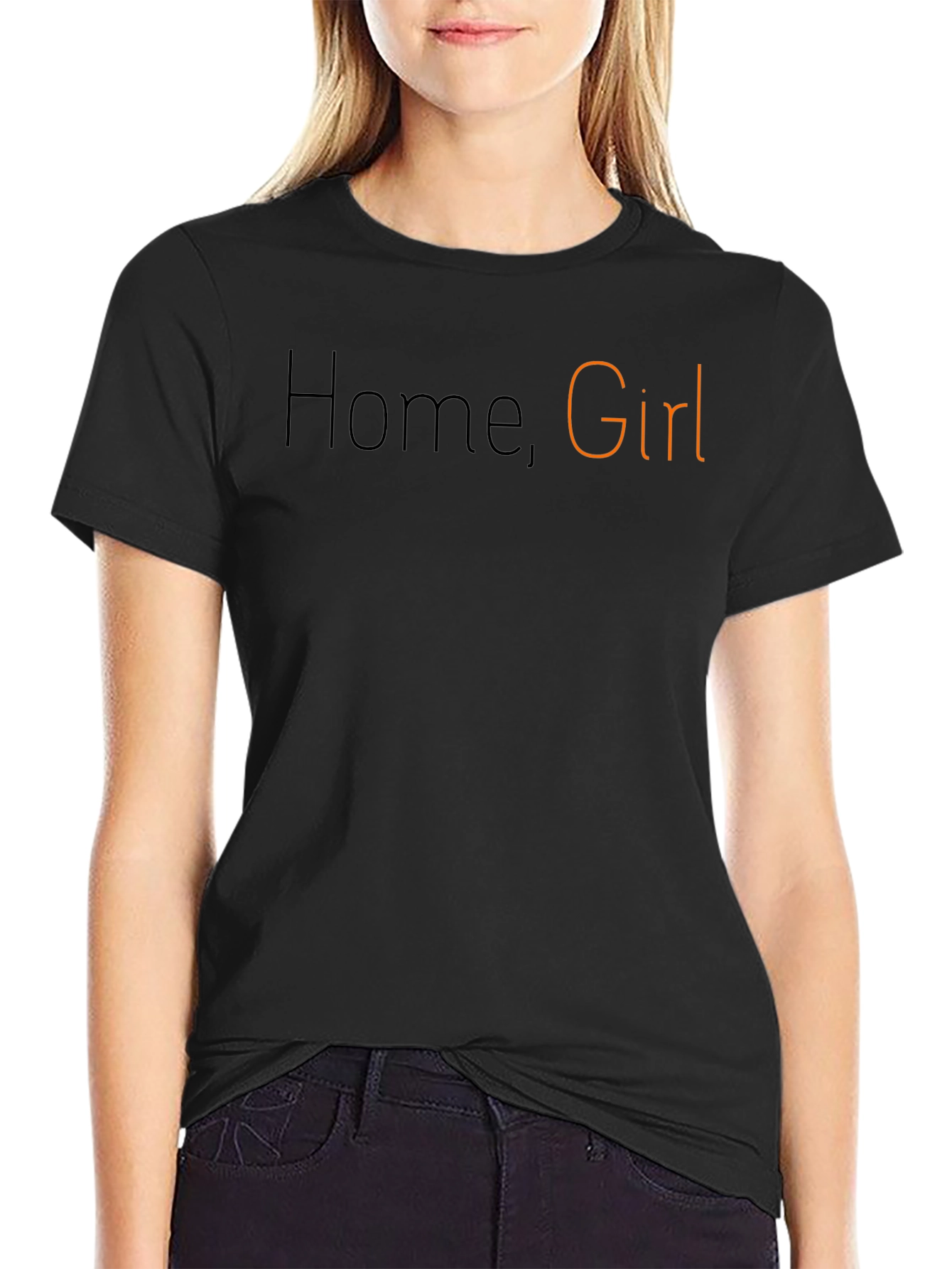 Black Home, Girl Graphic T-Shirt - Stylish Casual Wear view 2