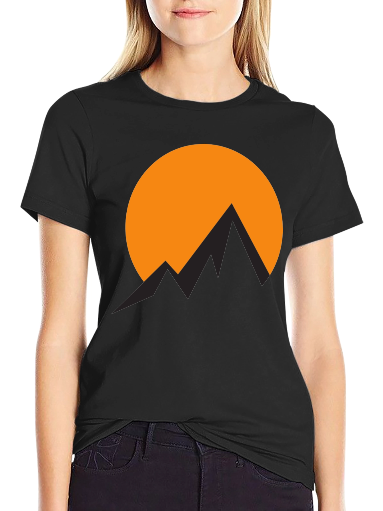 Black Mountain Sunset Graphic T-Shirt - Adventure Awaits view 2