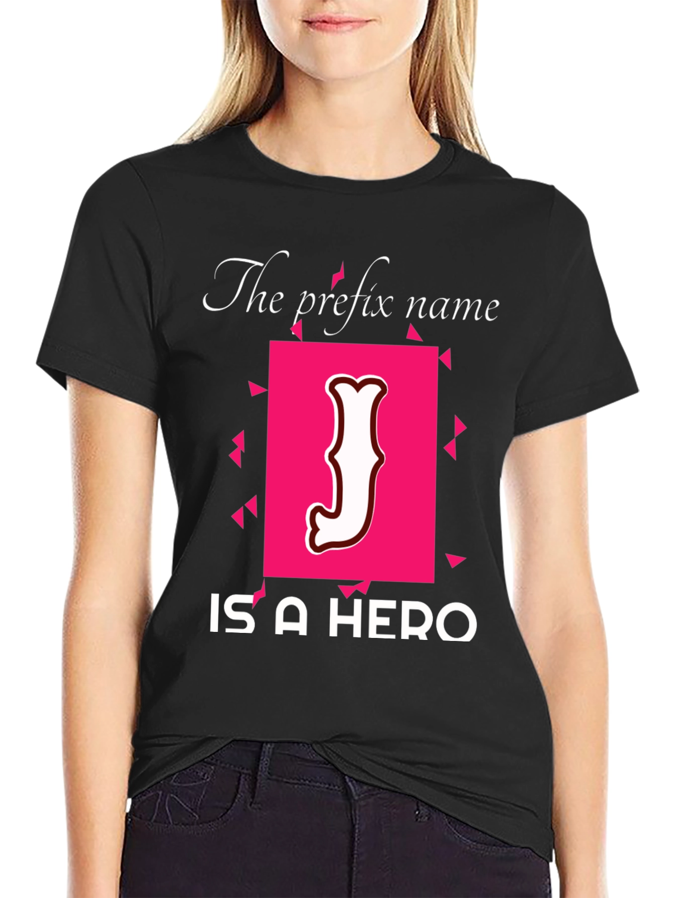 Black The Prefix Name Hero Graphic Tee view 2
