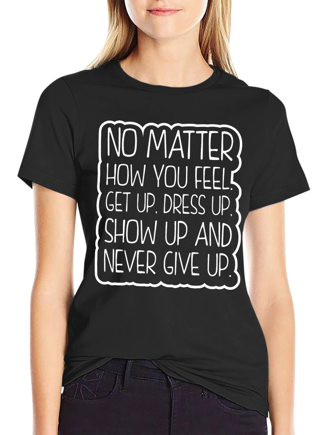 Black Motivational Graphic T-Shirt view 2