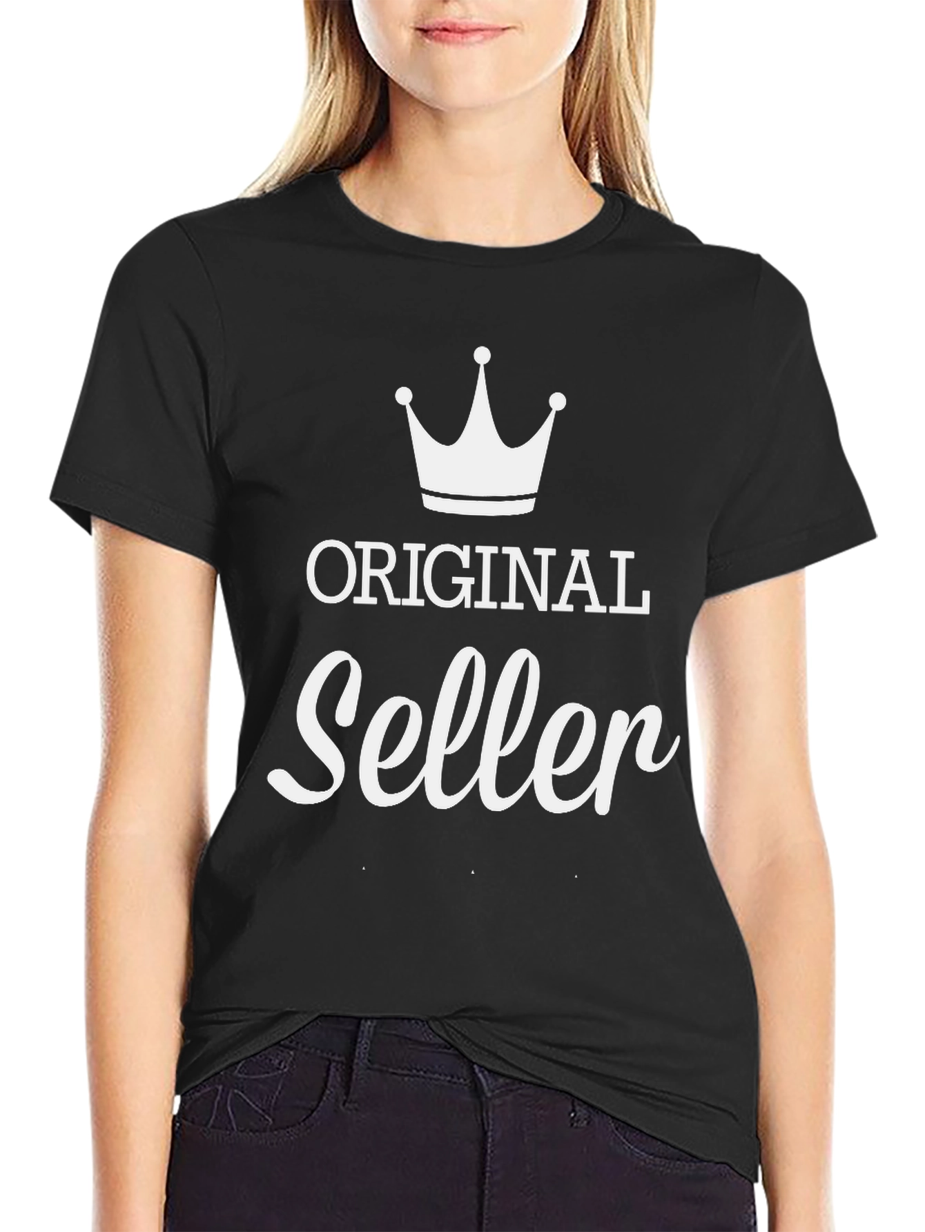 Black Original Seller Crown Graphic Tee - Stylish Men's T-Shirt view 2