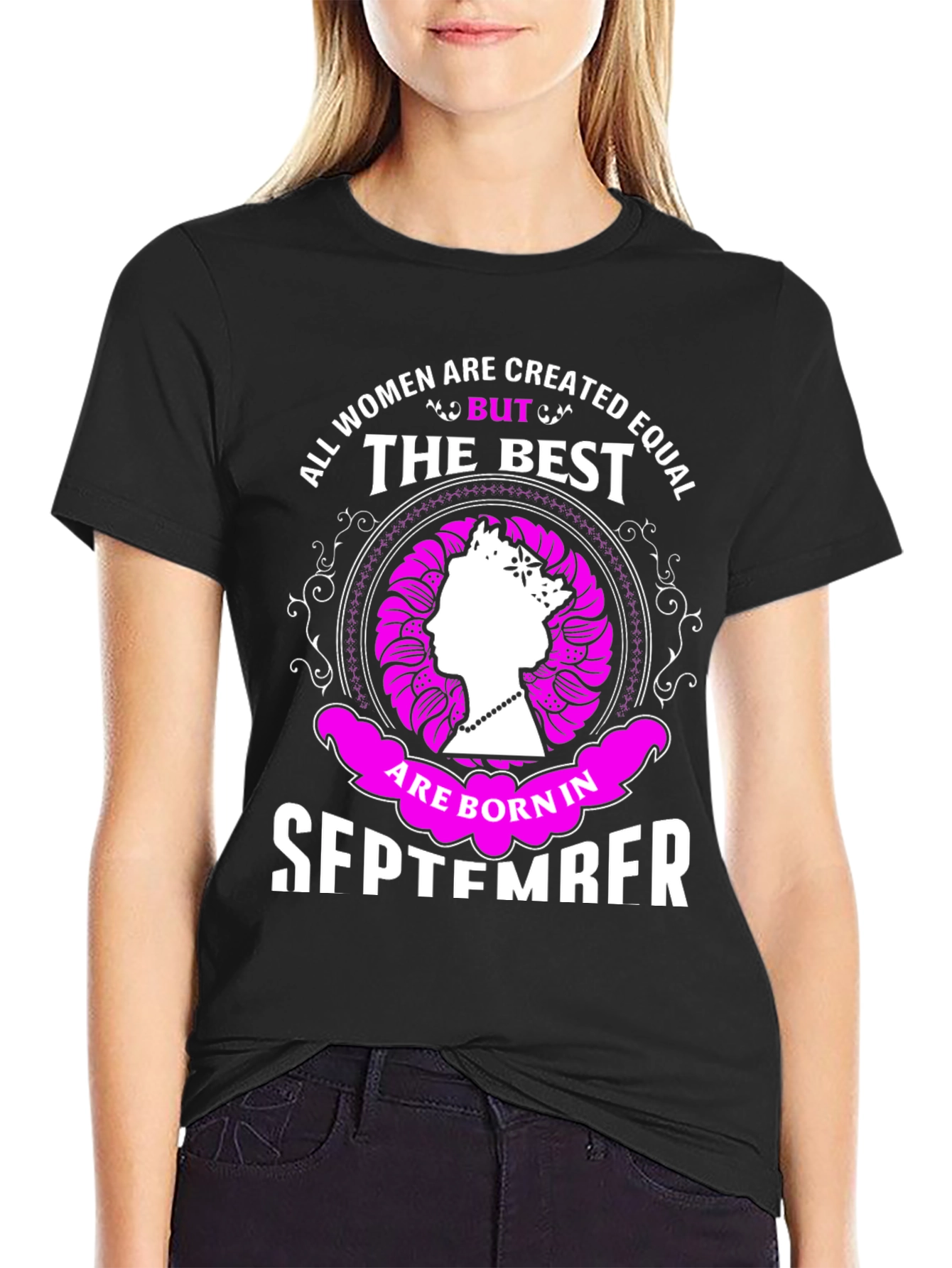Black Best Women Are Born In September T-Shirt view 2