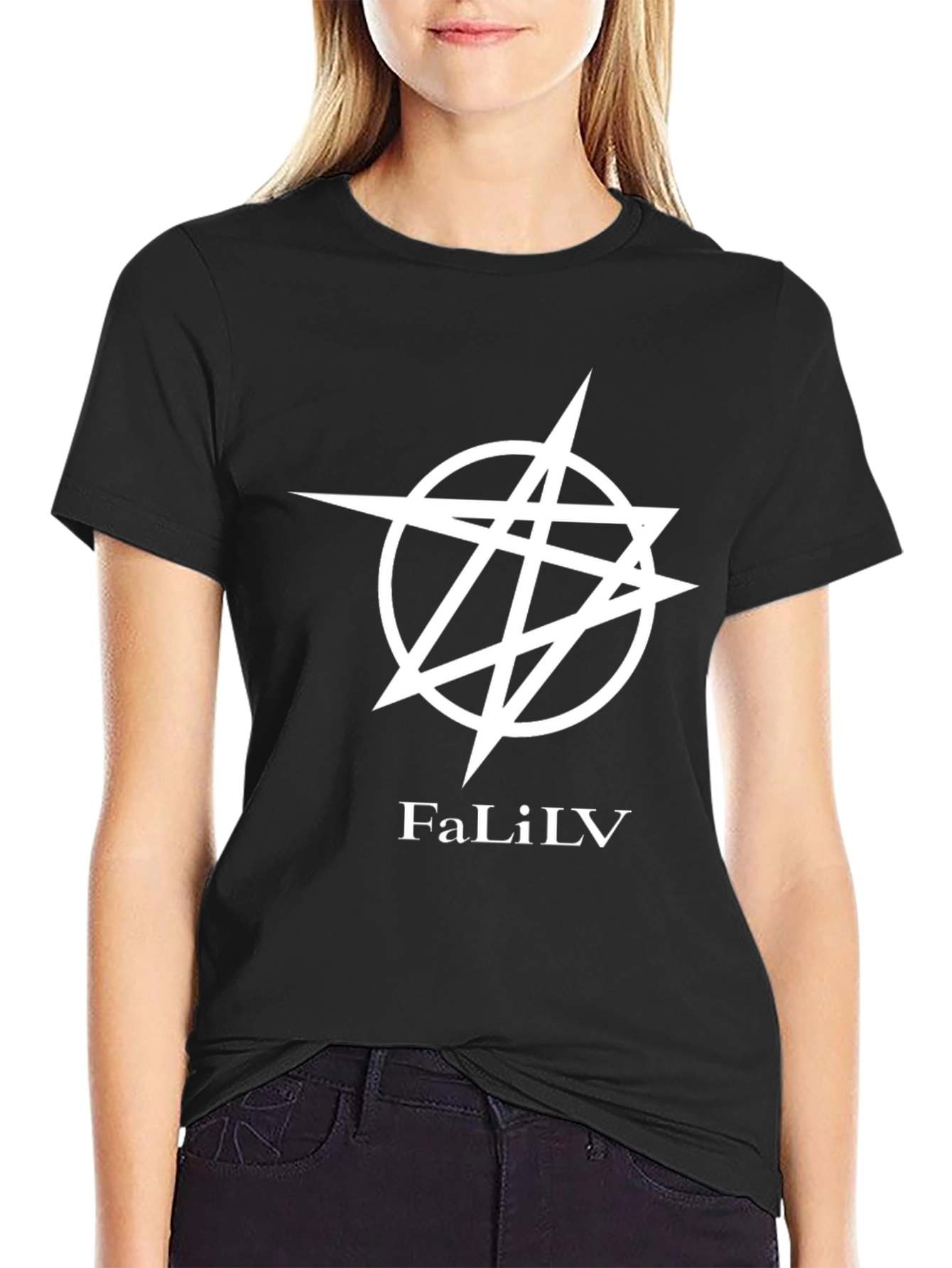 Black FaLiLV Graphic Print Black T-Shirt view 2