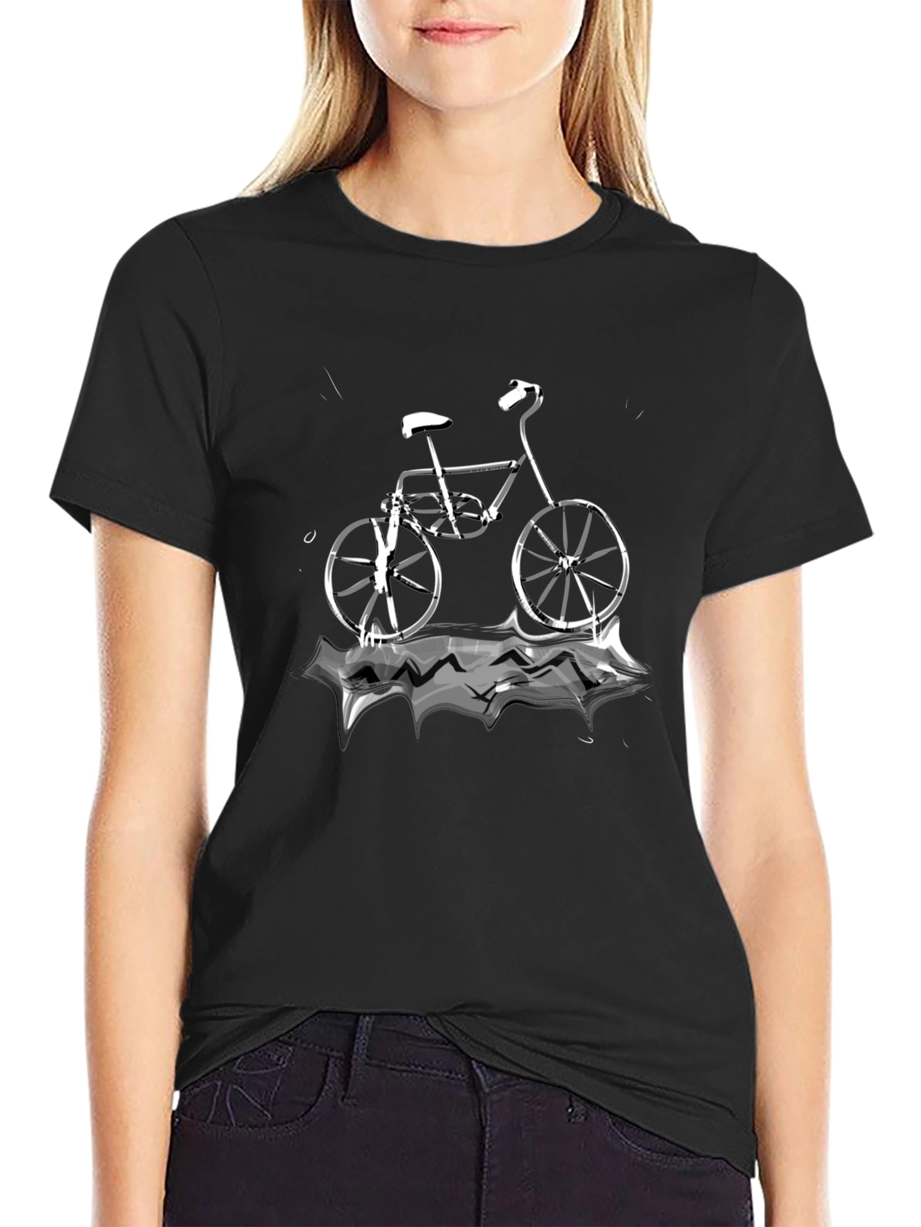 Black Bike Graphic Tee - Cool & Casual view 2