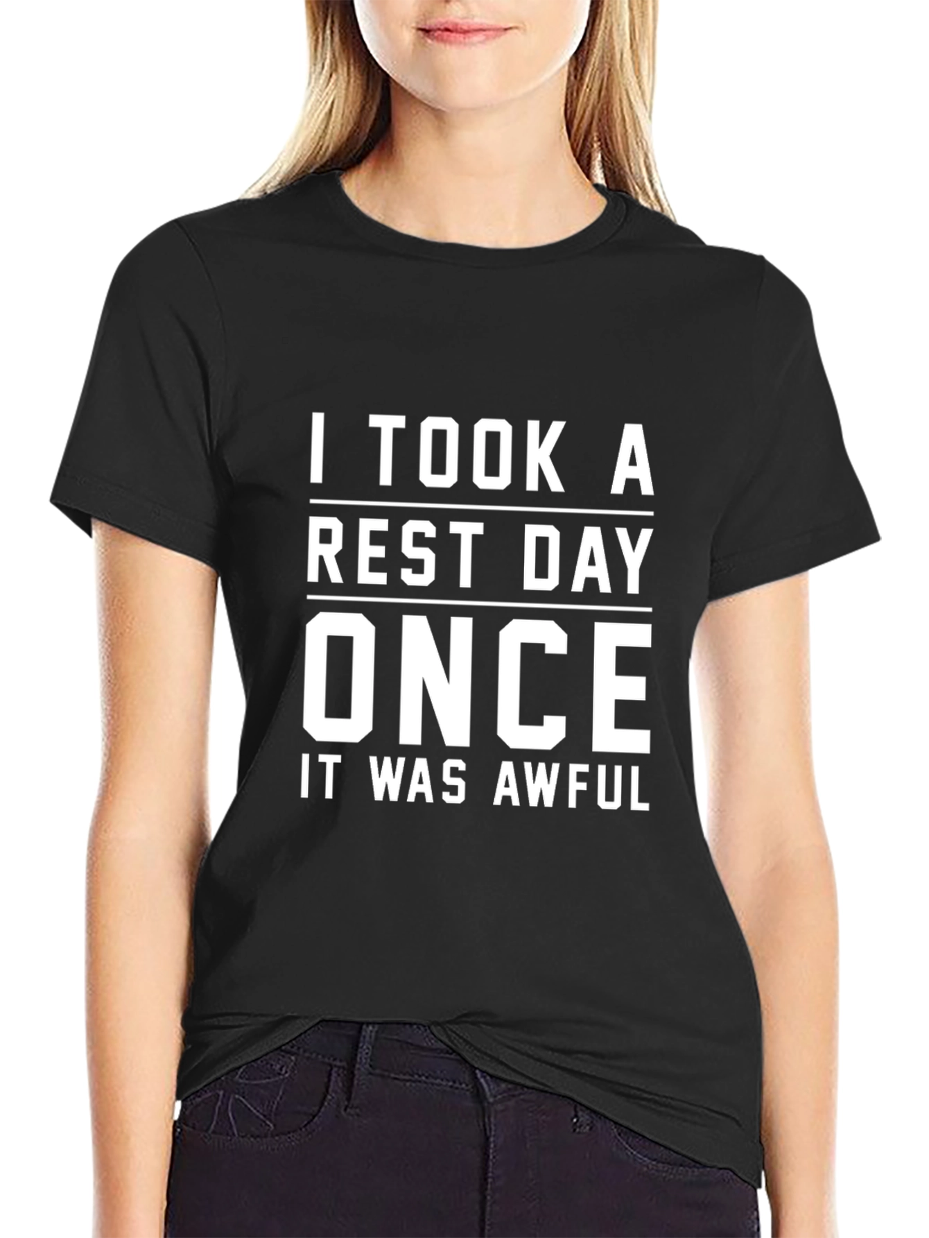 Black Funny Workout Shirt - I Took A Rest Day Once view 2