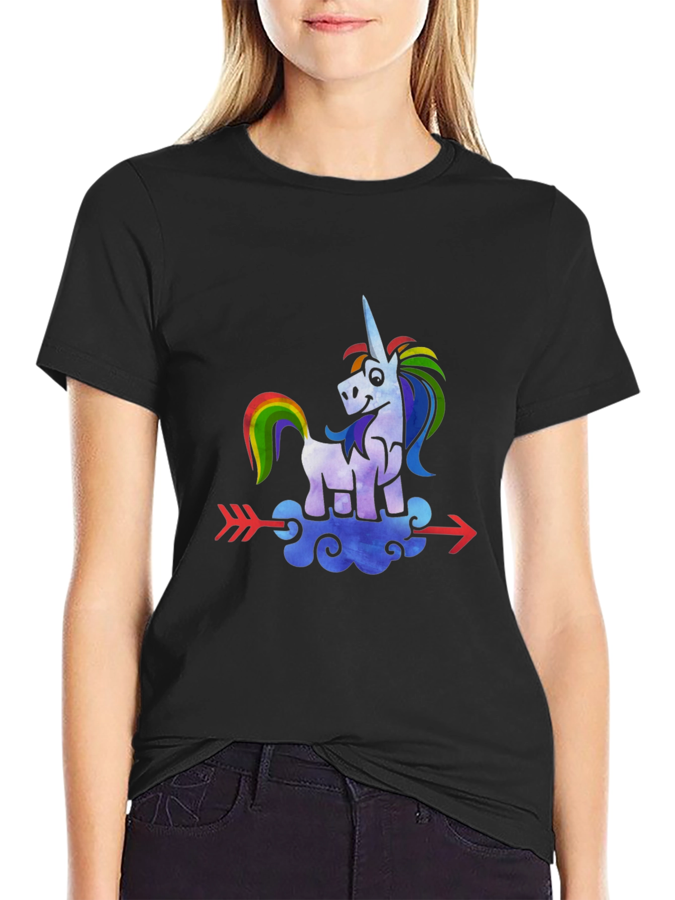 Black Unicorn Arrow T-Shirt view 2