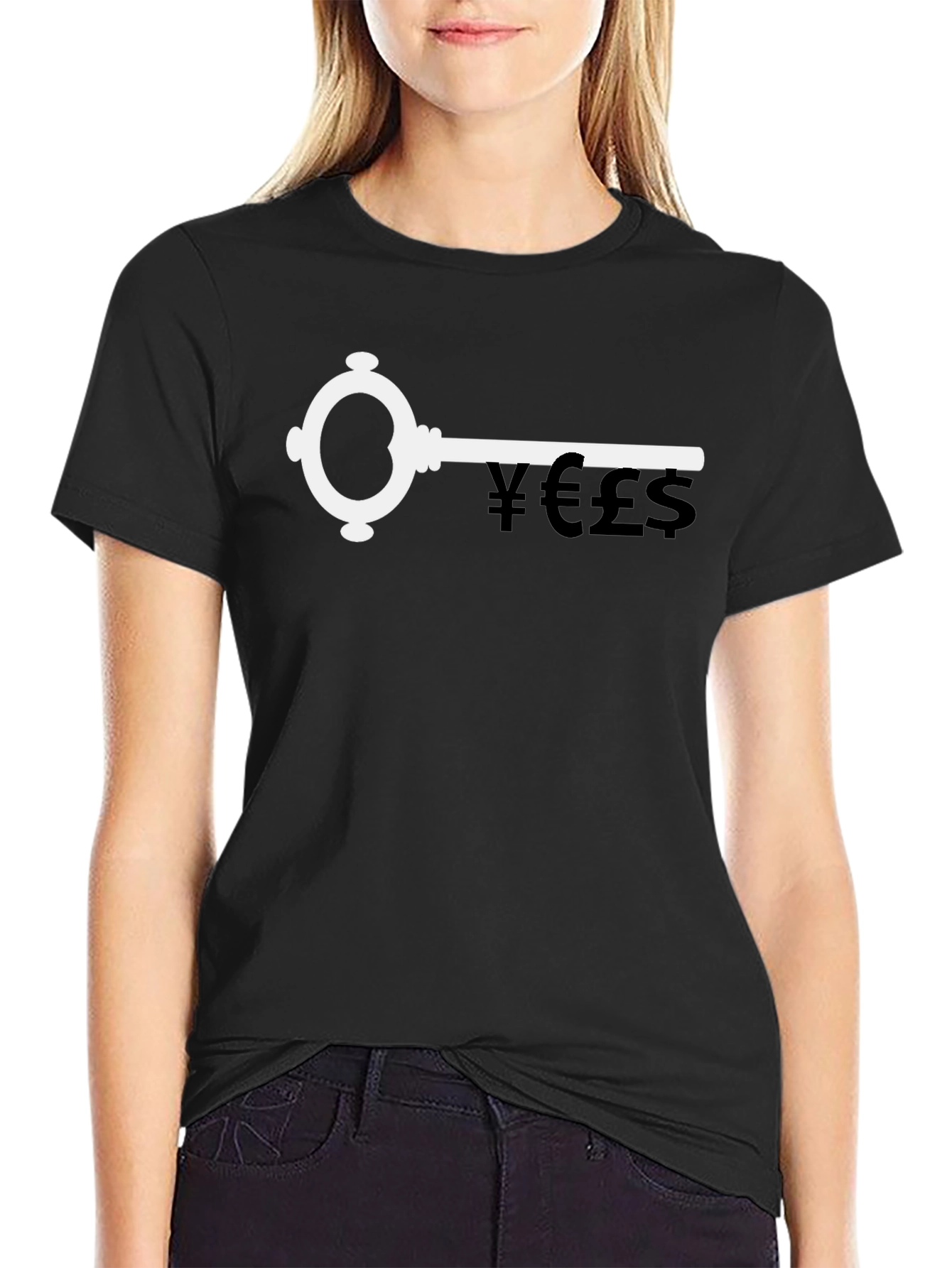 Black Money Key Graphic Tee - Unlock Your Fortune! view 2