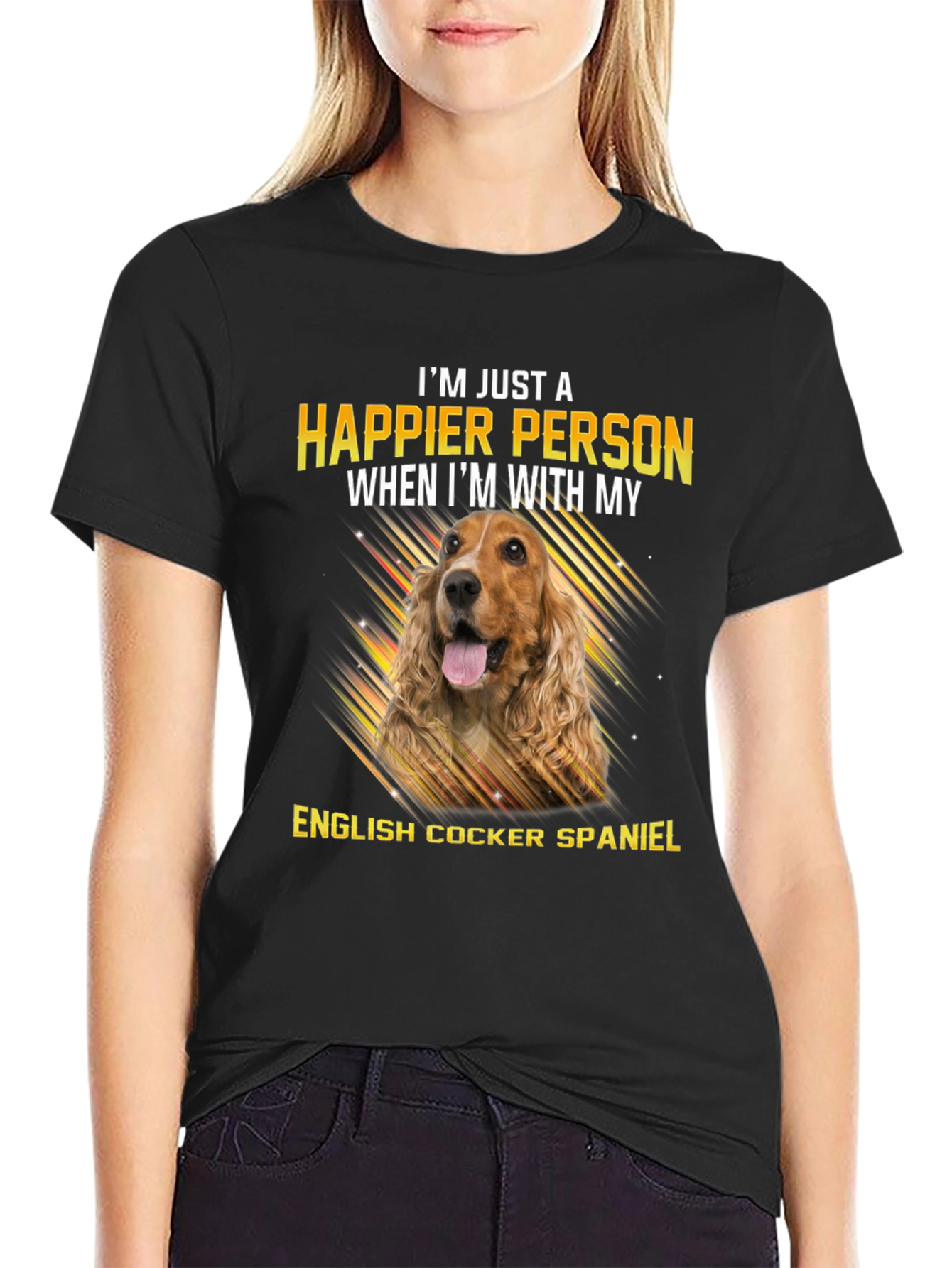 Happier Person English Cocker Spaniel T-Shirt - 2