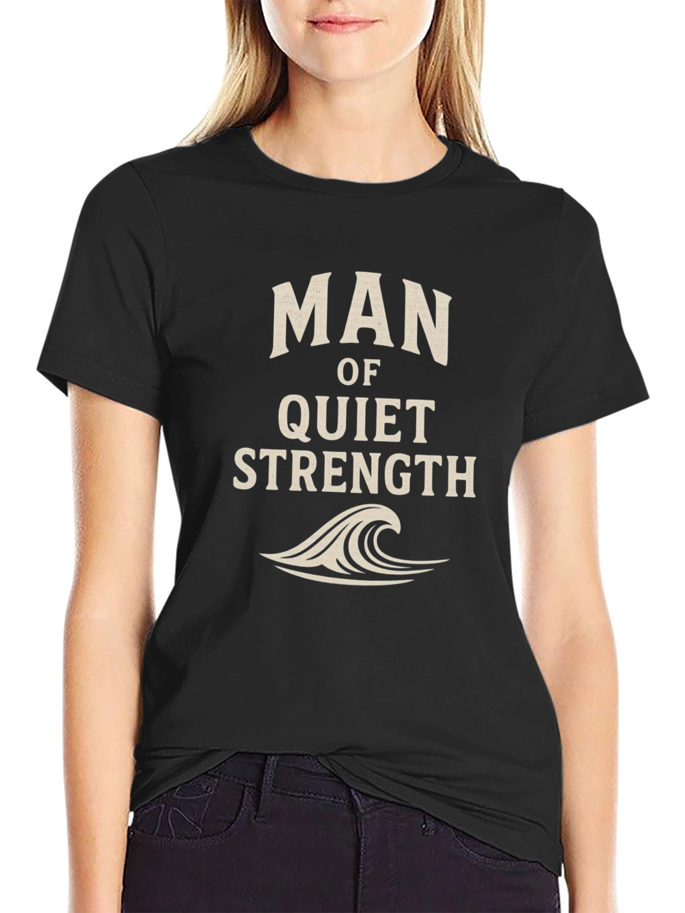 Black Man of Quiet Strength Graphic Tee view 2