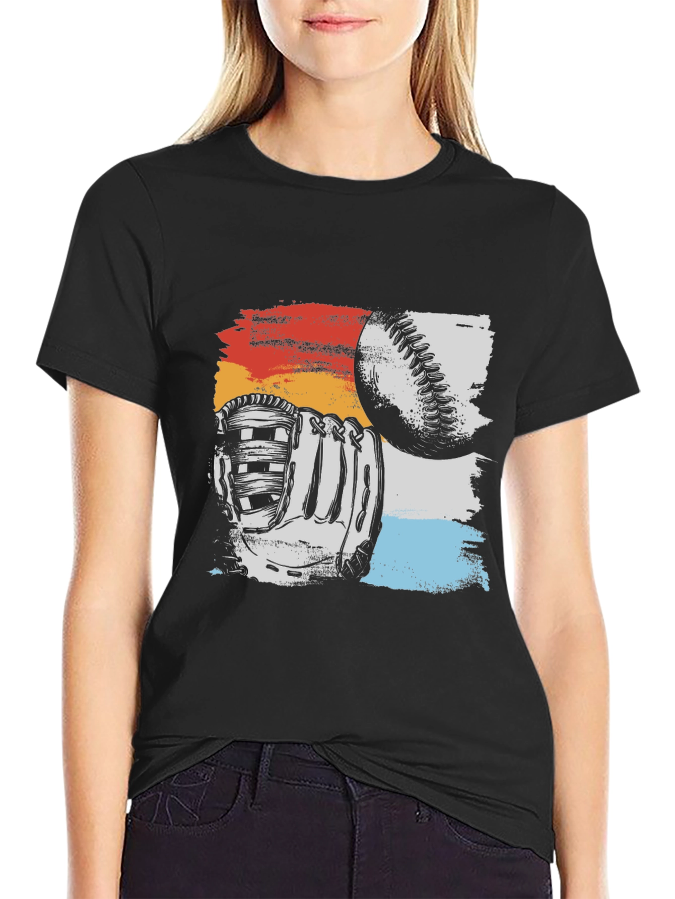 Baseball Glove & Ball Graphic T-Shirt - 2