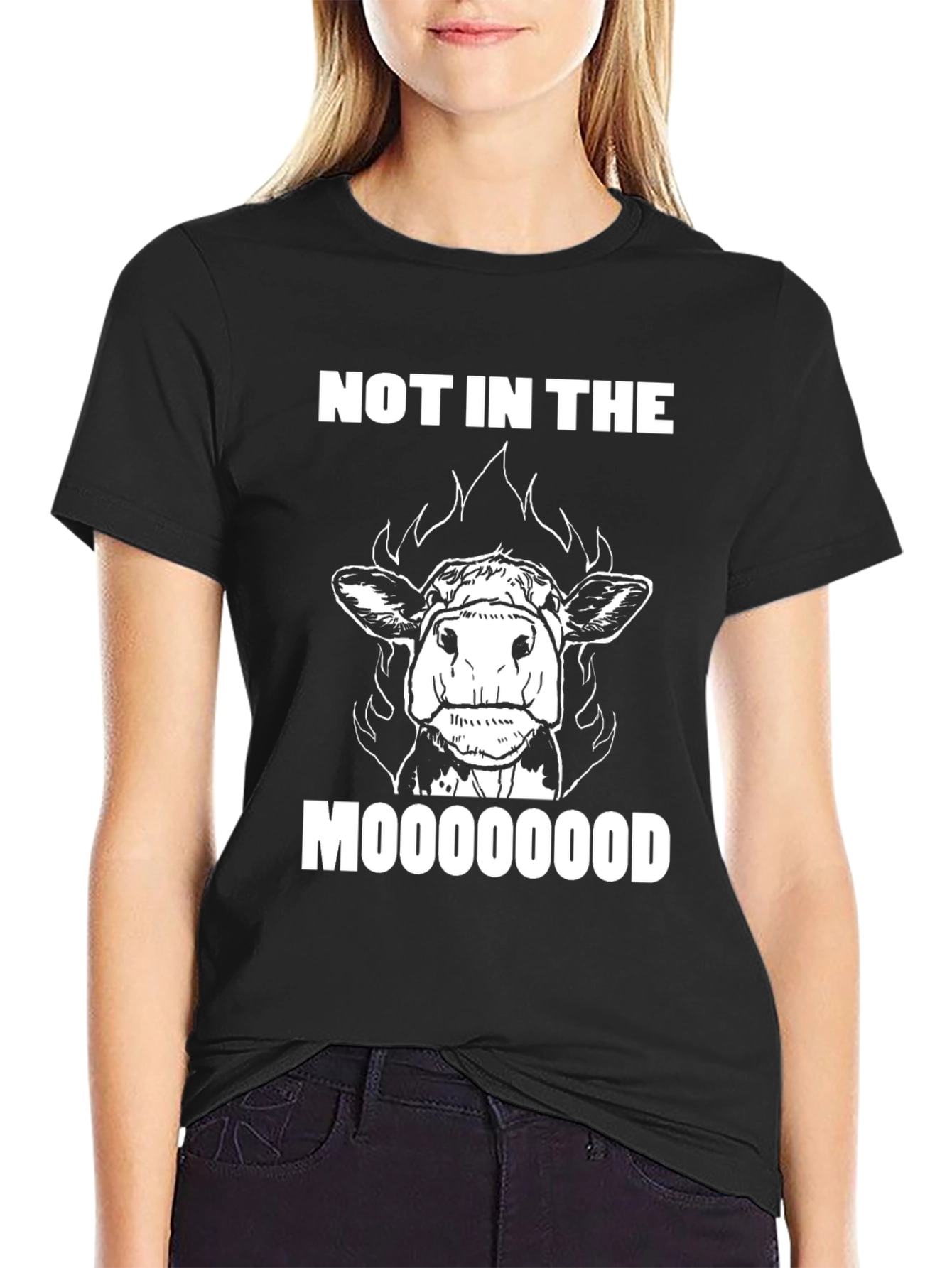 Black Not in the Mooood Graphic Tee view 2