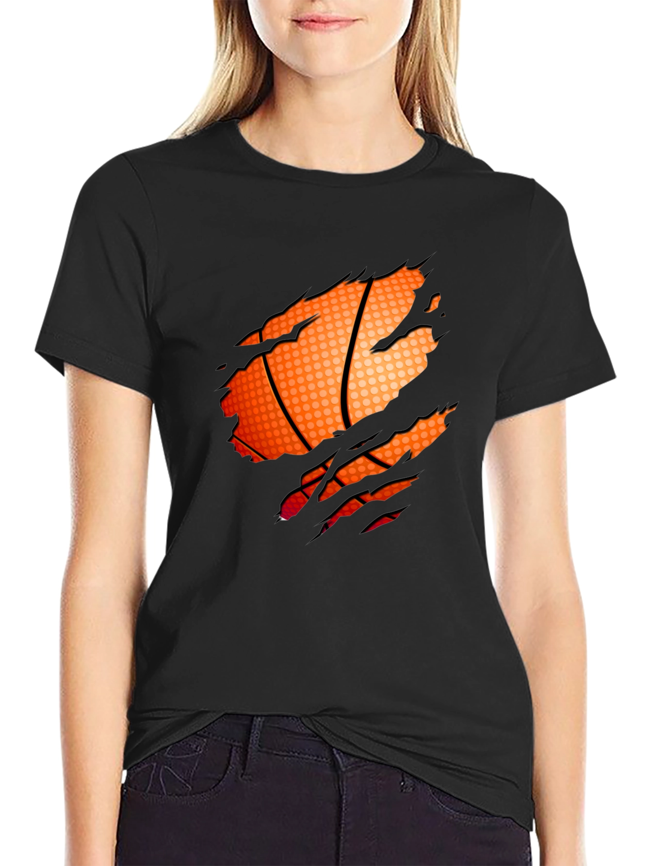 Basketball Graphic Black T-Shirt - 2