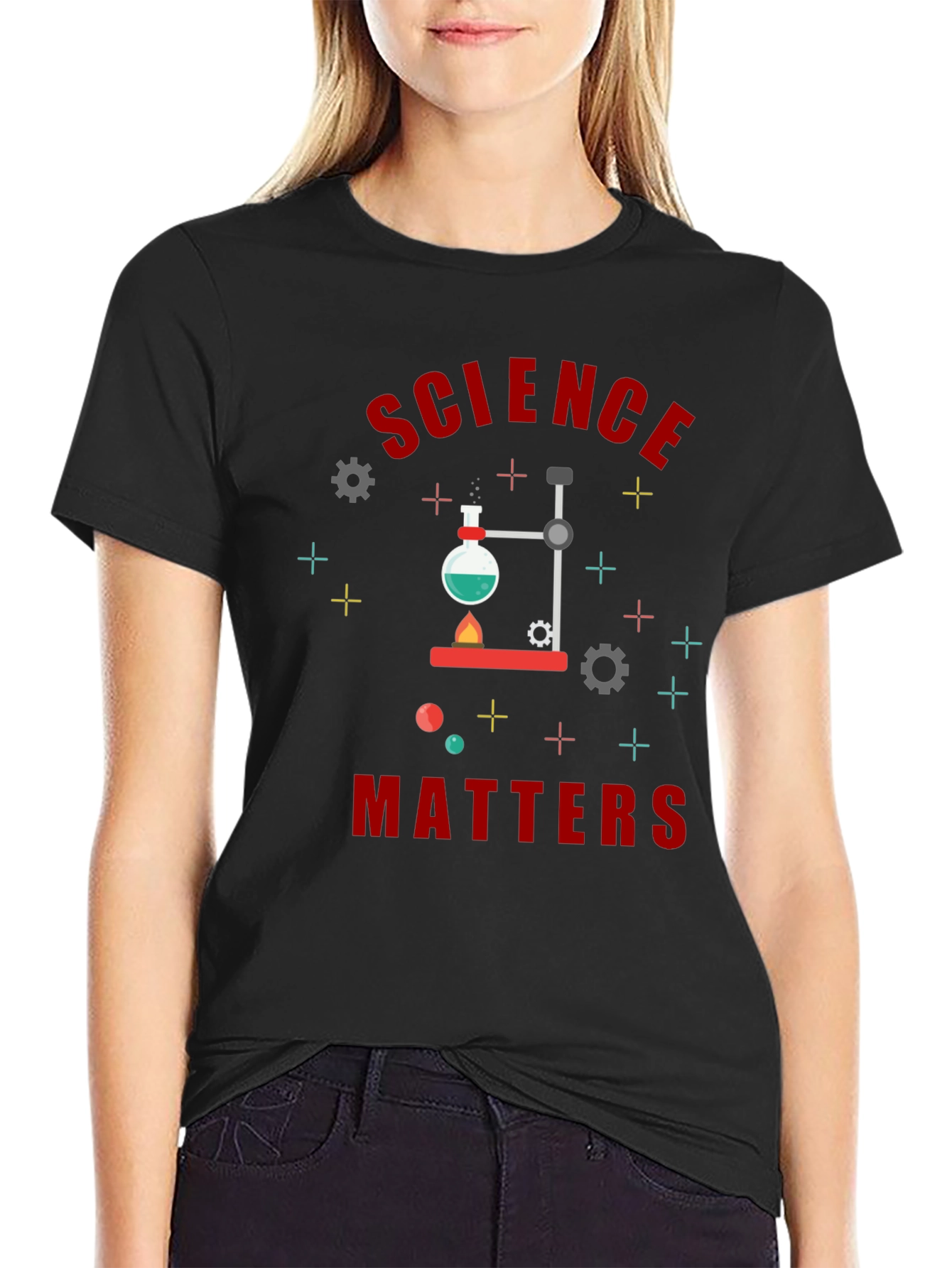 Black Science Matters Graphic Tee - Lab Experiment Design view 2