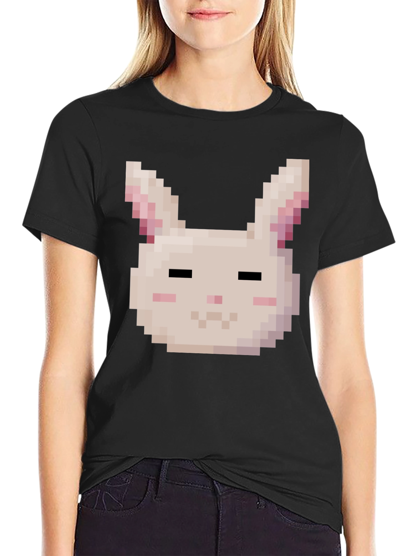 Pixel Bunny Graphic T-Shirt - Soft Cotton Tee - 2