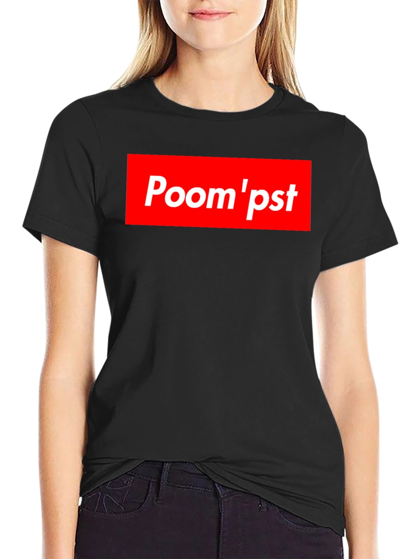Black Poom'pst Graphic Tee - Bold Statement Style view 2