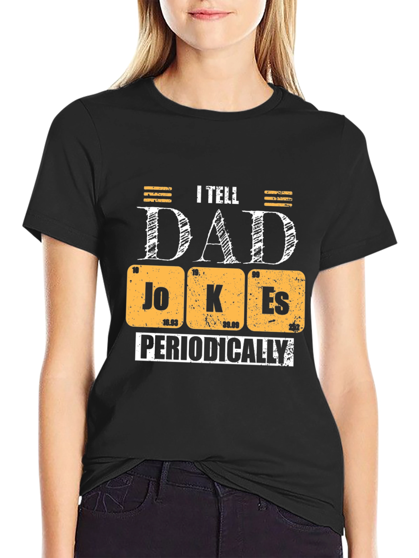 Black Dad Jokes T-Shirt - I Tell Dad Jokes Periodically Tee view 2
