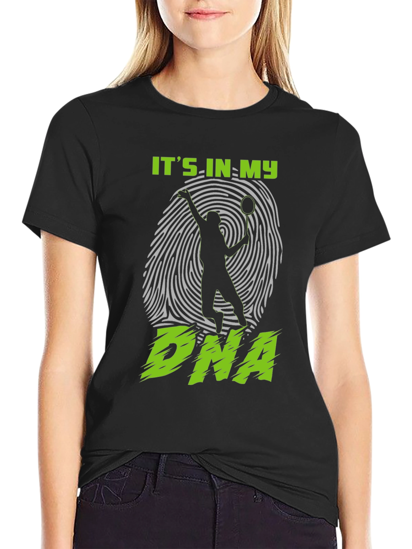 Black Badminton DNA T-Shirt view 2