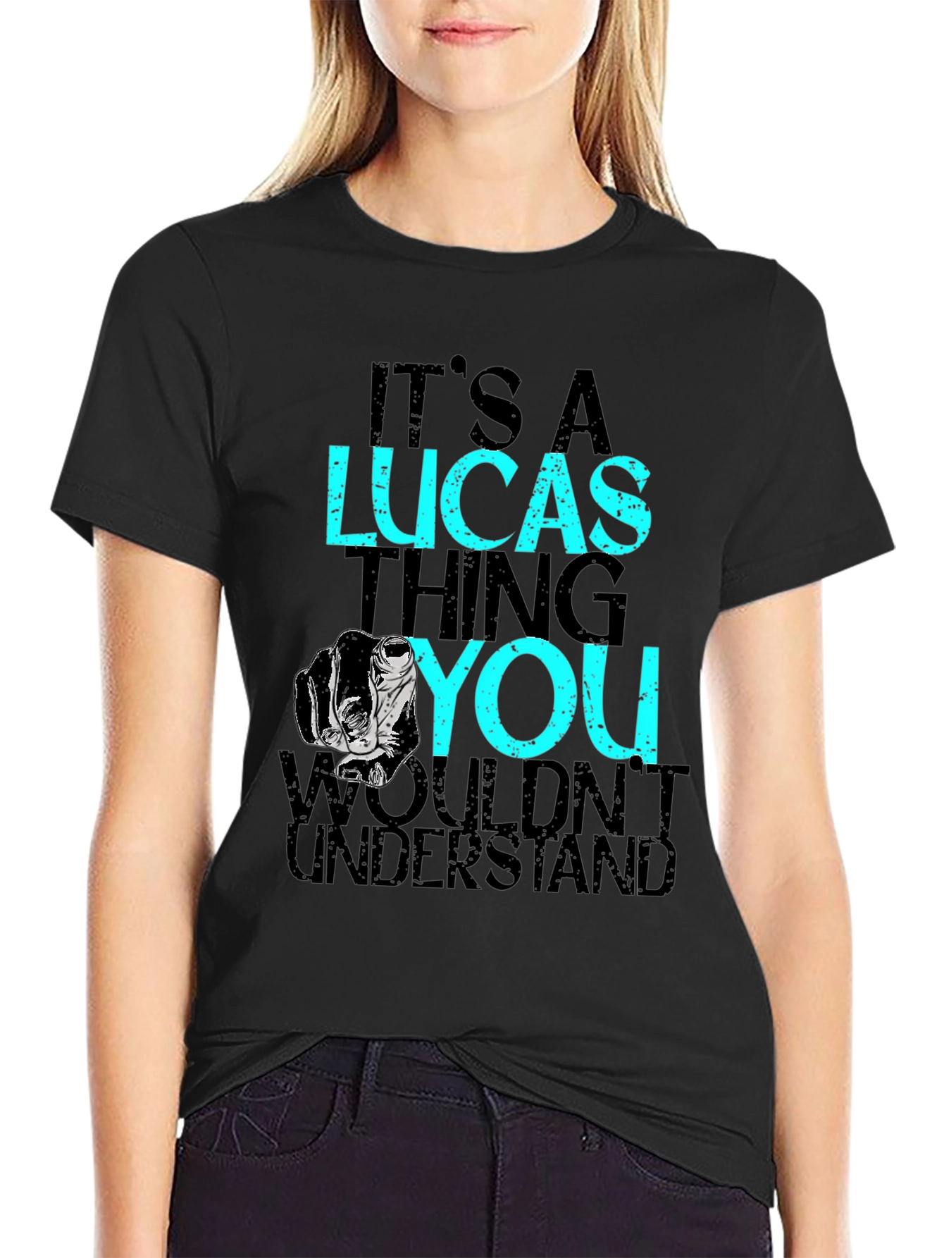 Black It's A Lucas Thing T-Shirt - Black view 2