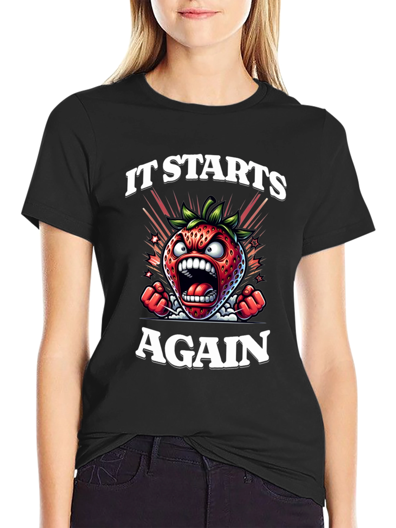 Black It Starts Again Graphic Tee view 2