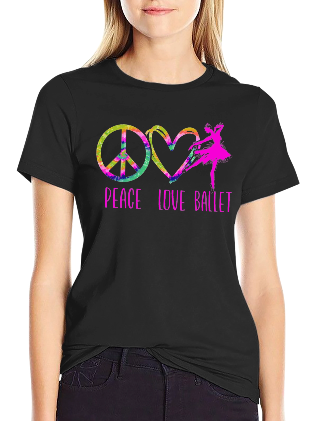 Peace Love Ballet Graphic T-Shirt - 2