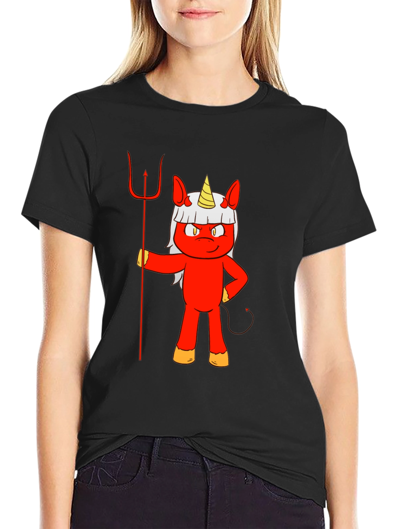 Devil Unicorn Graphic T-Shirt - 2