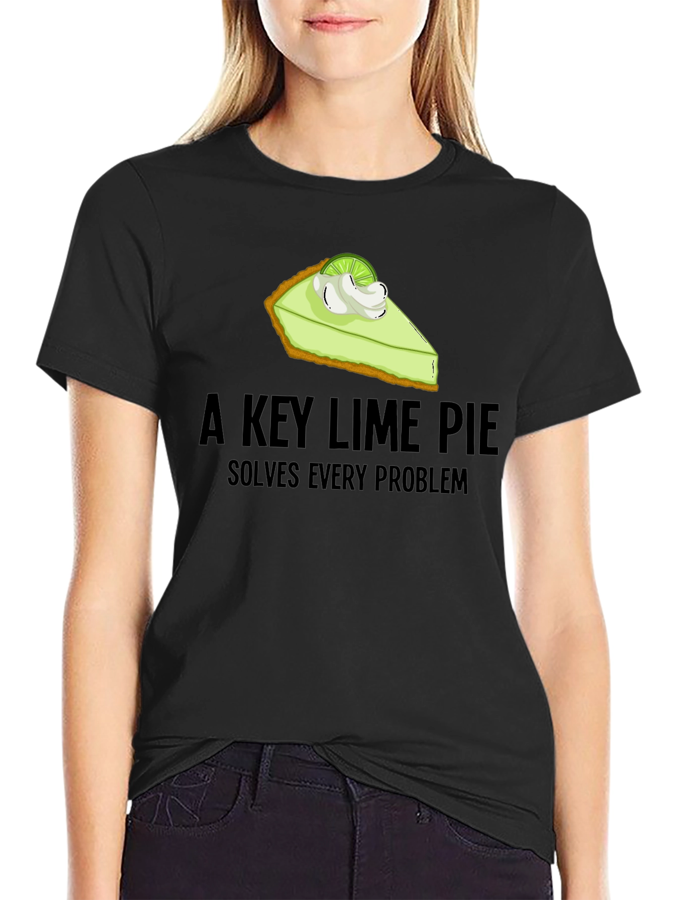Black Key Lime Pie T-Shirt - Solves Every Problem Graphic Tee view 2