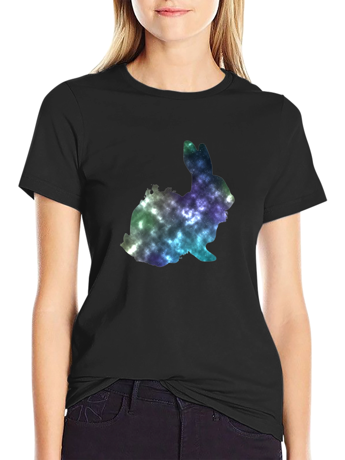 Cosmic Rabbit Black T-Shirt - 2