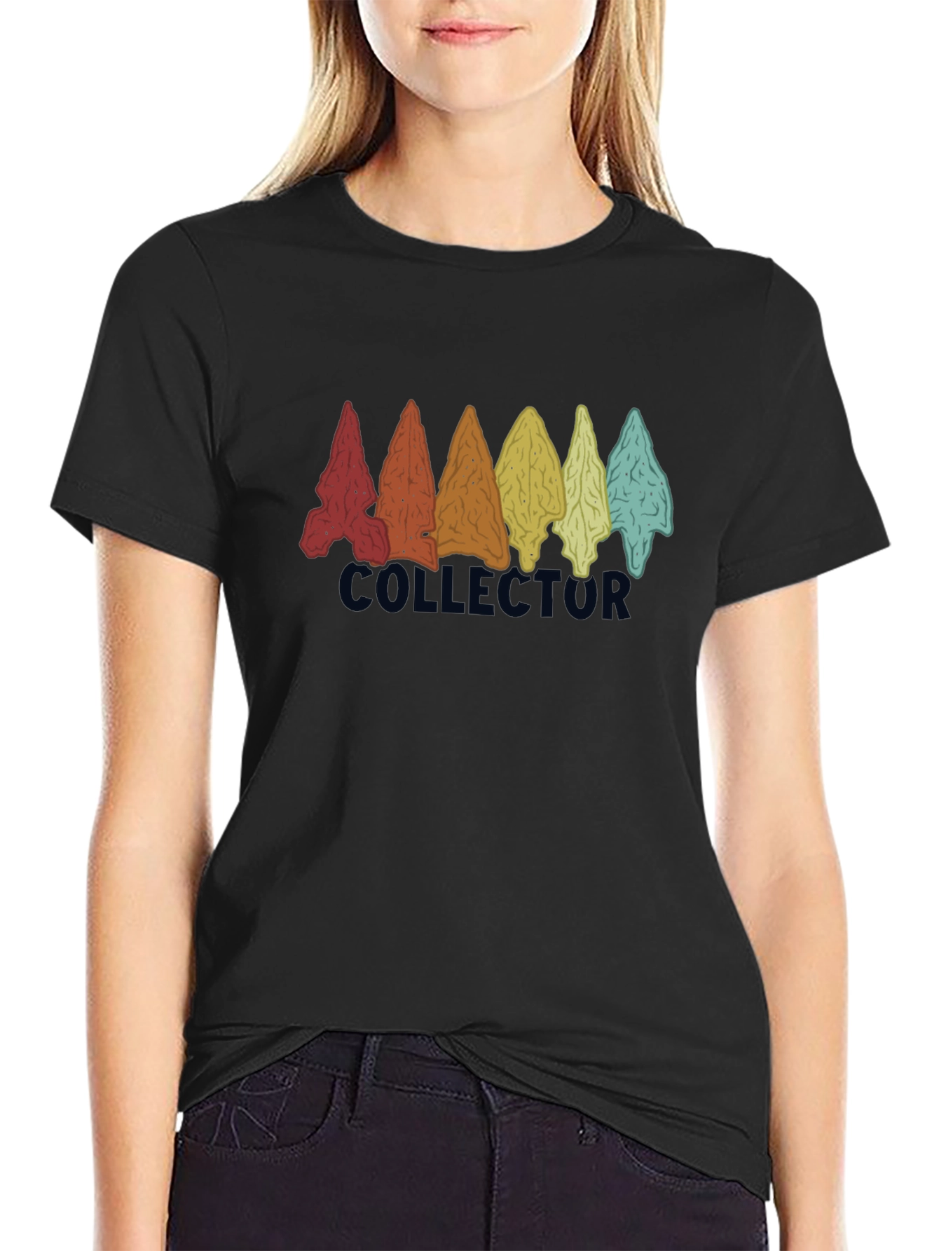 Black Collector Arrowhead T-Shirt | Unique Graphic Tee view 2