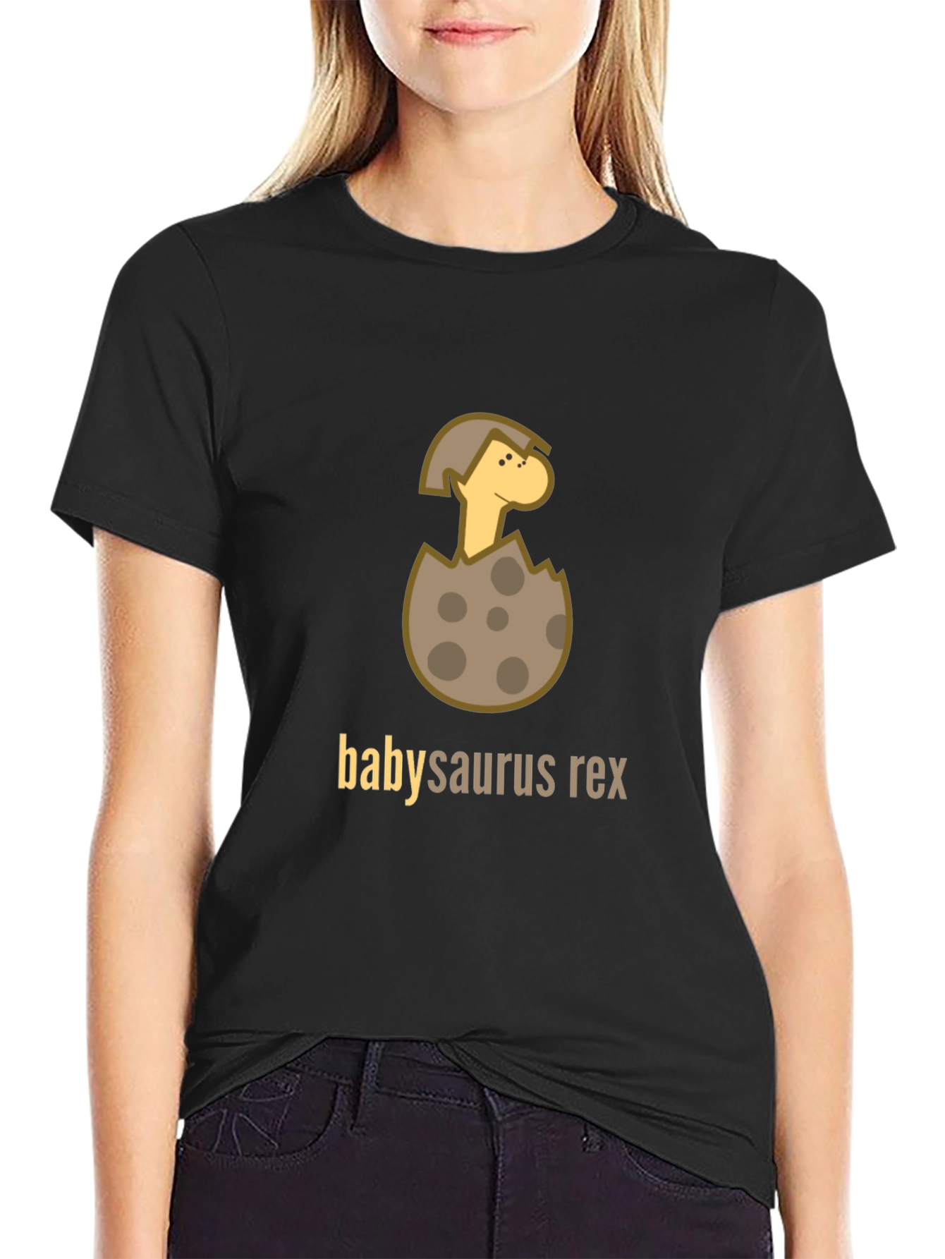 Black Baby Dinosaur Rex T-Shirt view 2
