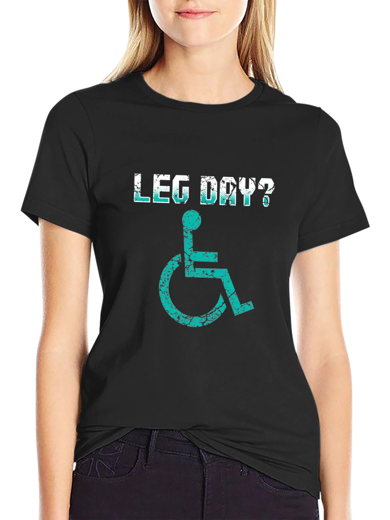Black Leg Day? Wheelchair T-Shirt - Unisex view 2